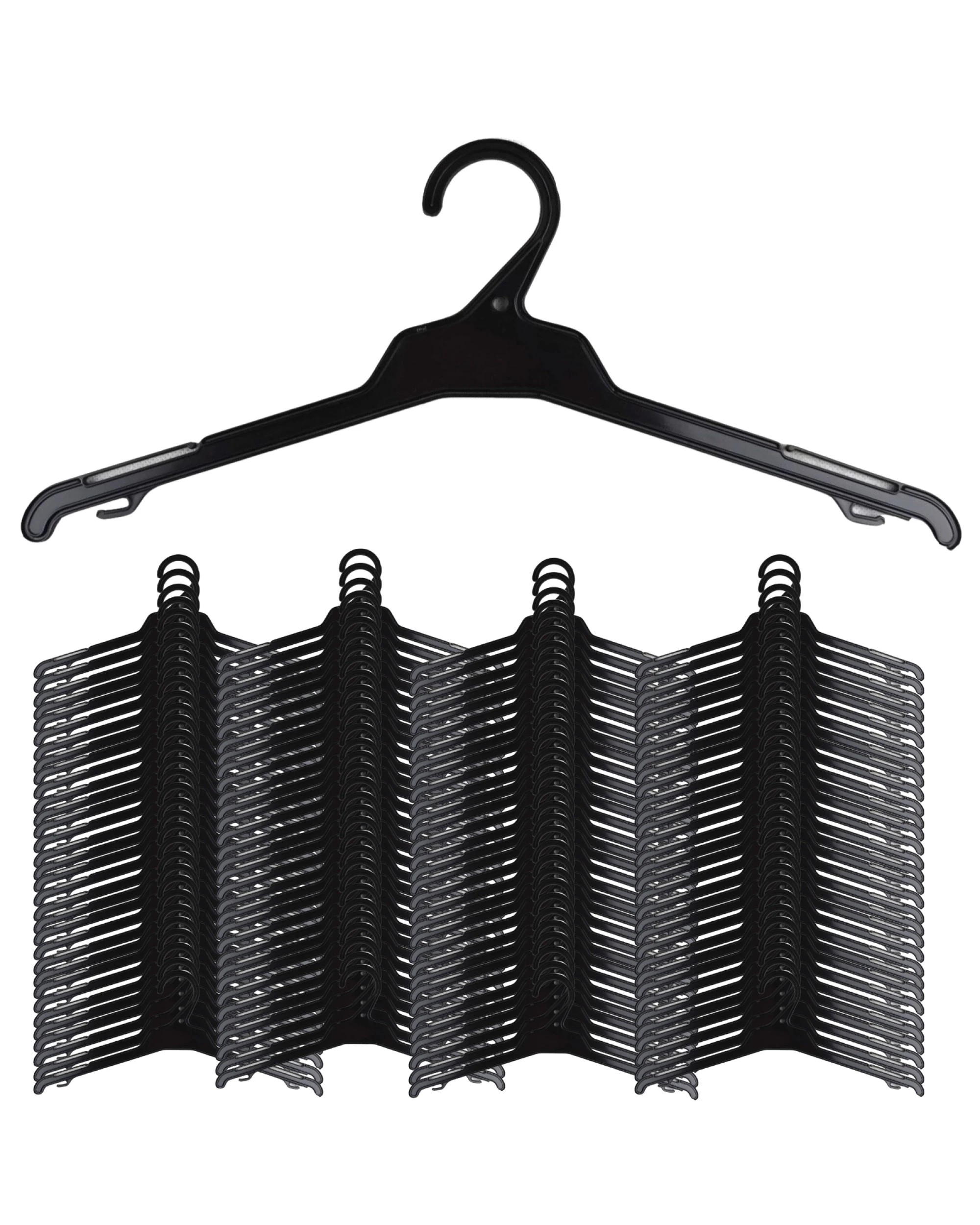 1 Aussie Hangers 600x Top Hangers Thin Clothes Hanger Garment Holder All - Black, 1 of 1
