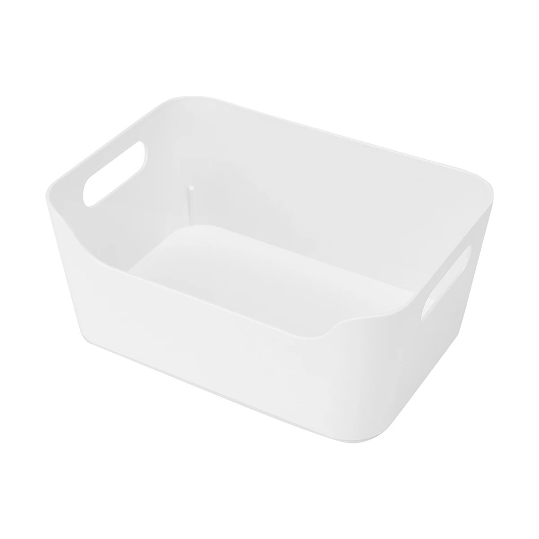 1 Small Cut Out Edge Storage Tub - White, 1 of 8