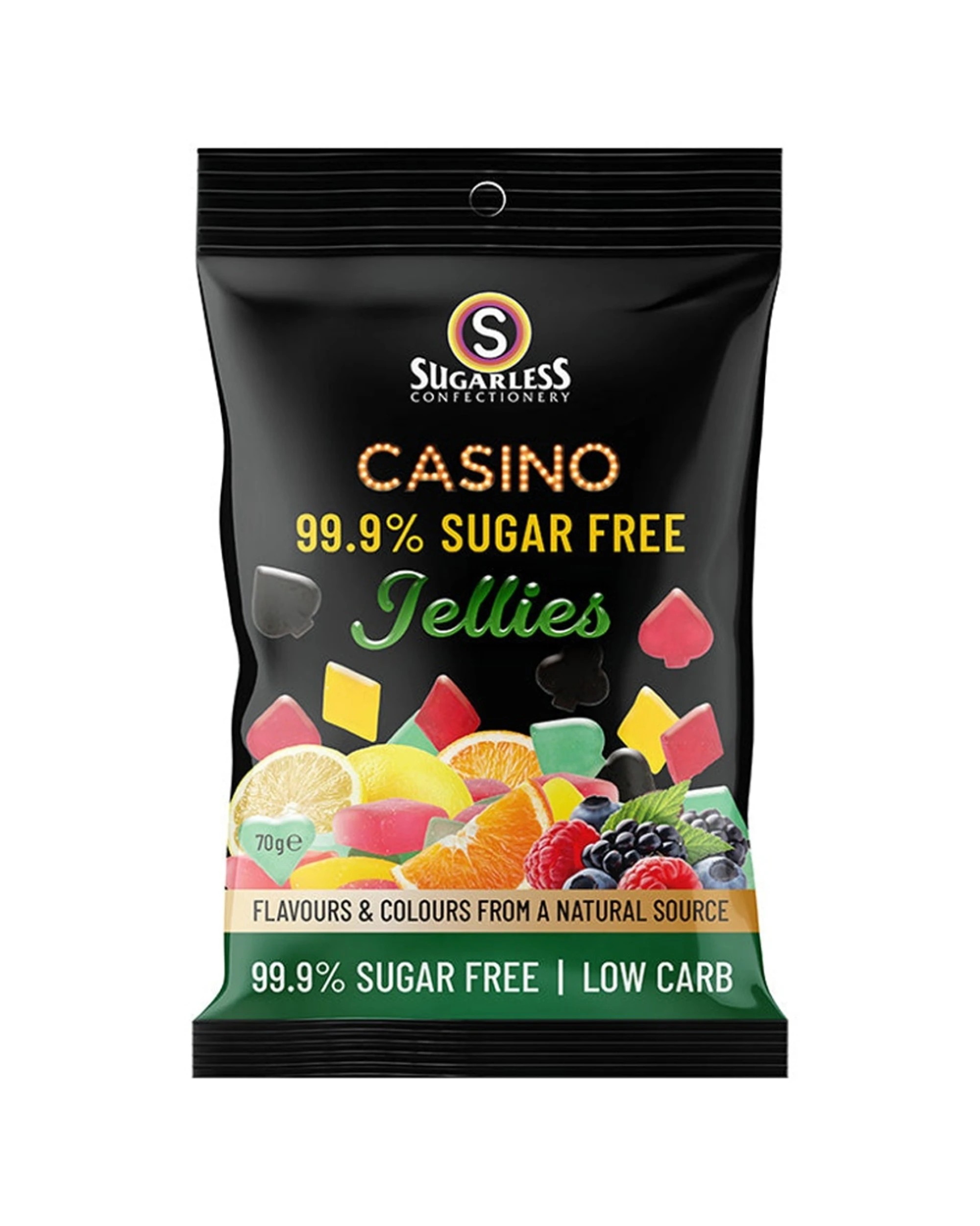 1 Sugarless Confectionery Co Casino Jellies 70g, 1 of 1