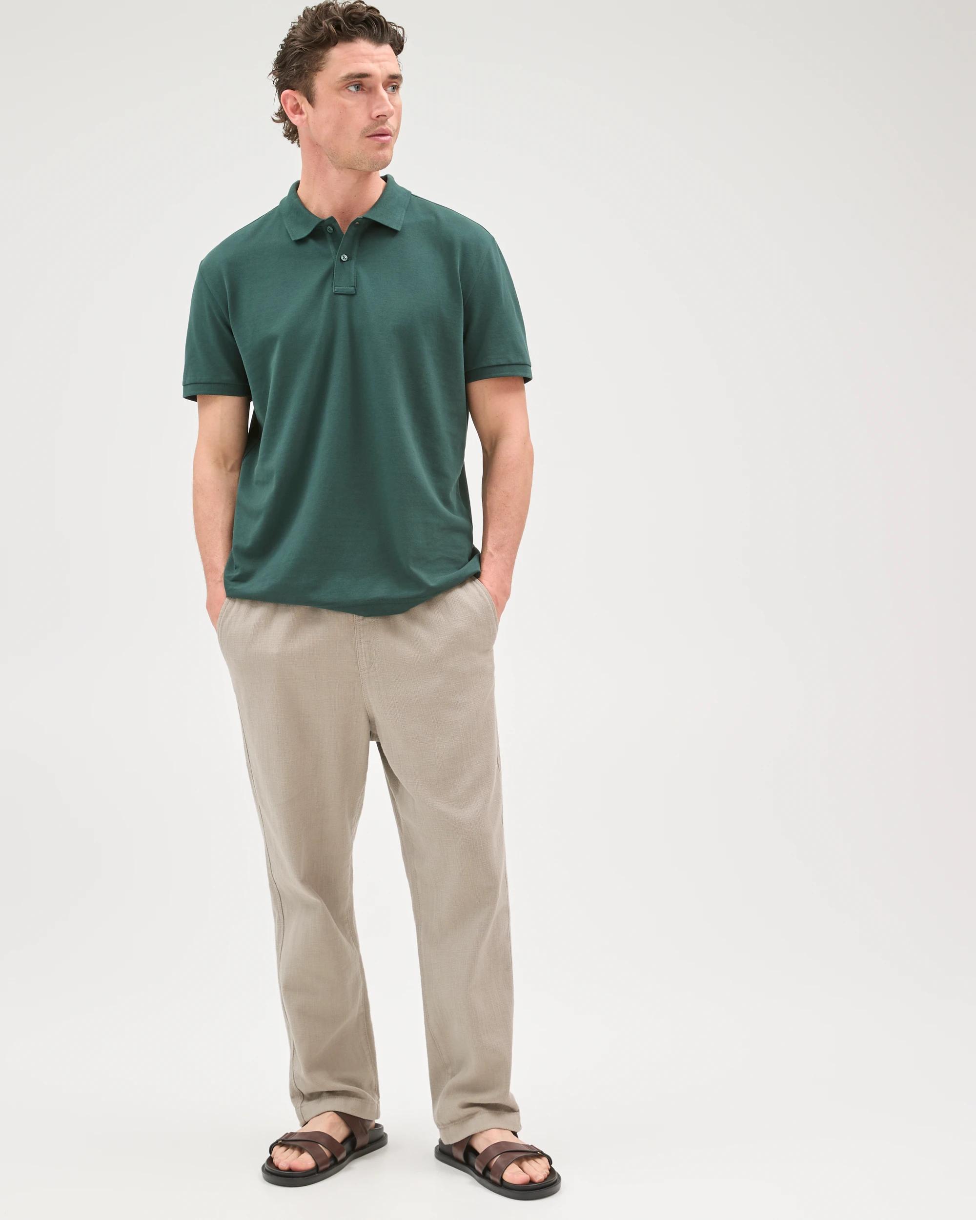 1 Target Man Australian Cotton Short Sleeve Polo Top HUNTER GREEN, 1 of 6