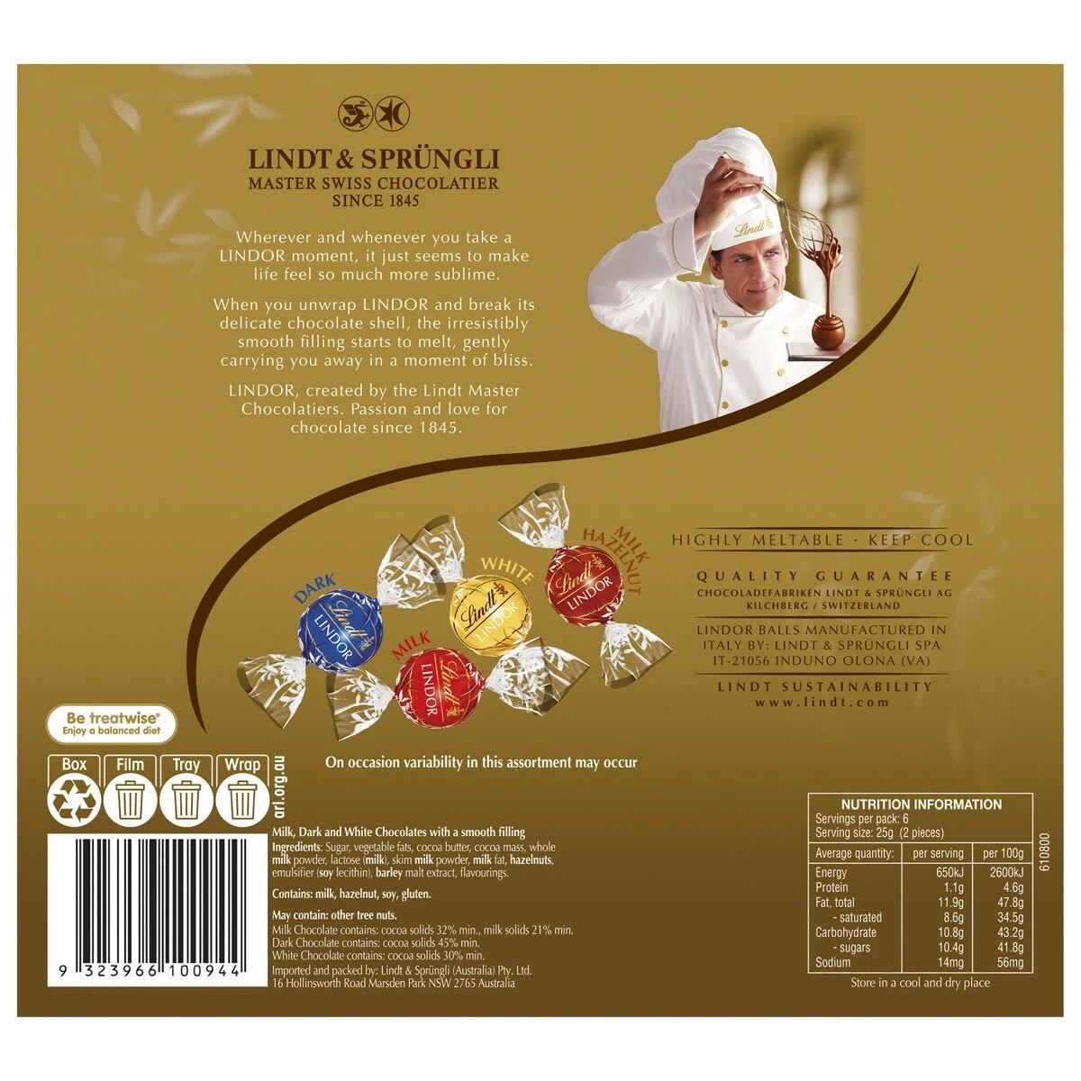 3 Lindt LINDOR Assorted Gift Box 150g, 3 of 9