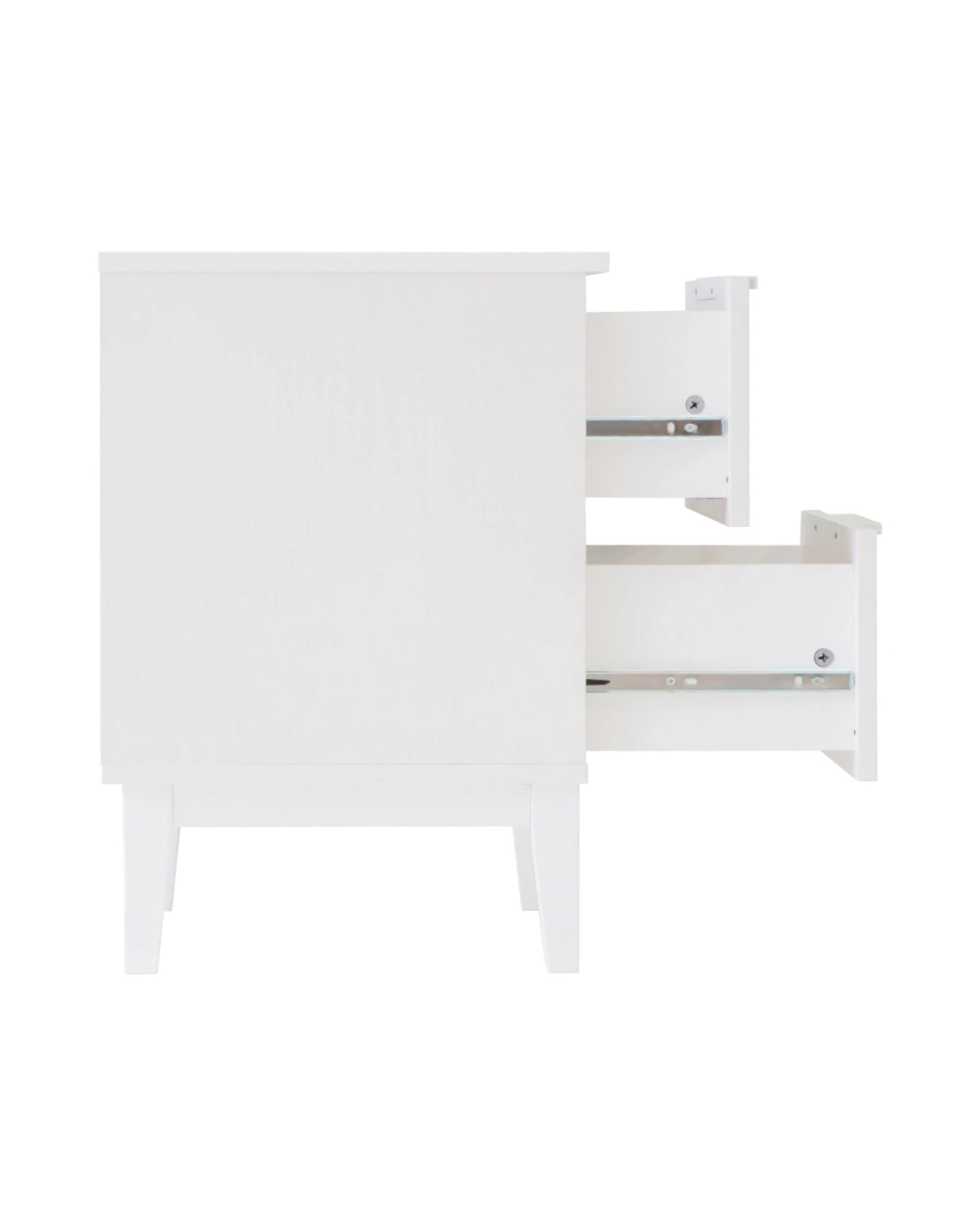 6 Alpine Bay Tenley Bedside Table 2 Drawer - White, 6 of 9