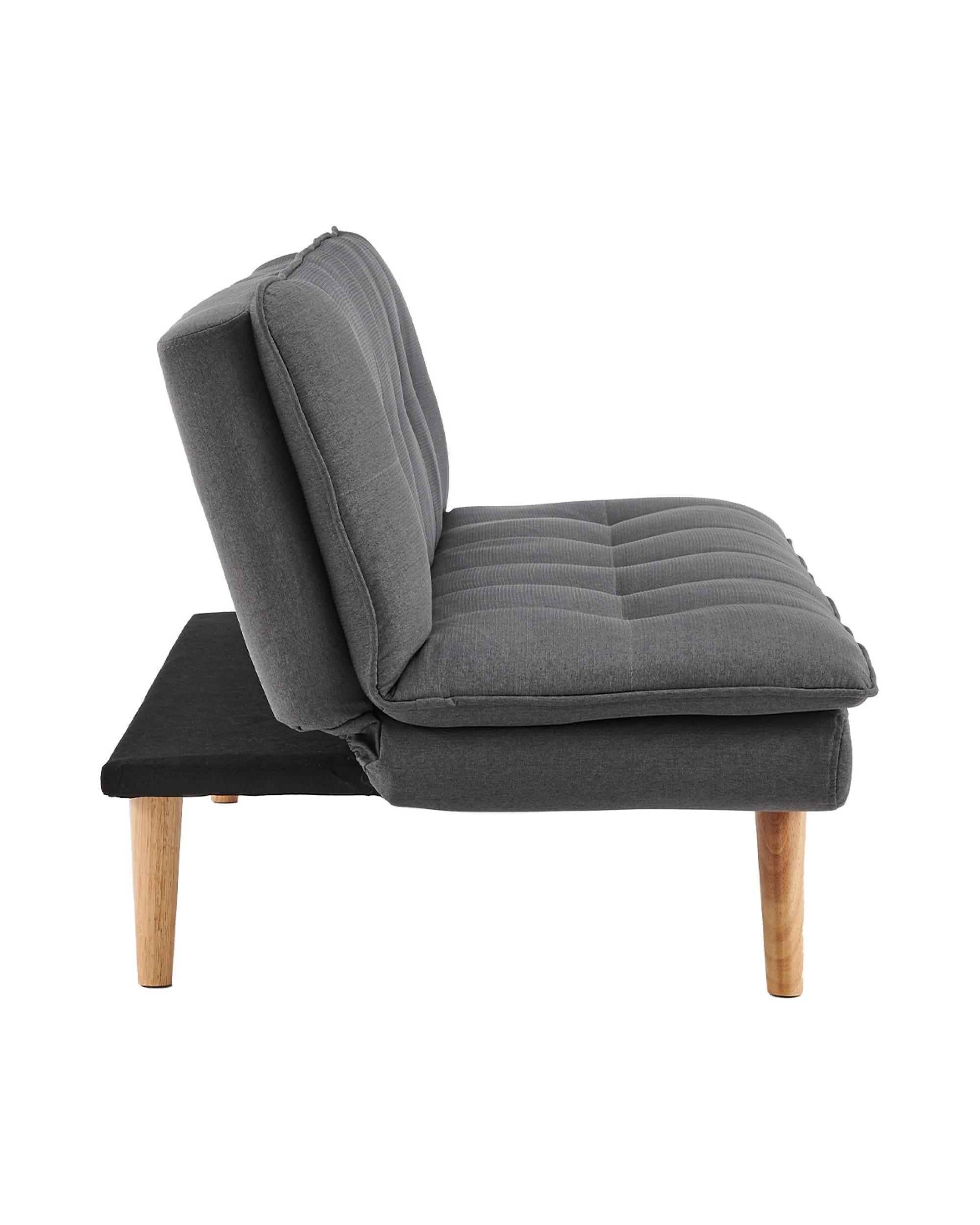 4 Sarantino 3 Seater Linen Sofa Bed Couch Lounge Futon - Dark Grey, 4 of 10