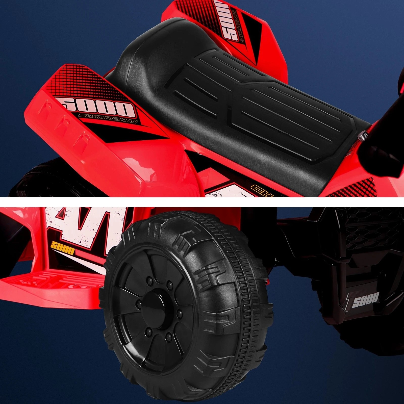 9 Alfordson Kids Ride On Car Electric ATV Toy 25W Motor W/ USB MP3 LED Lights - Red, 9 of 10