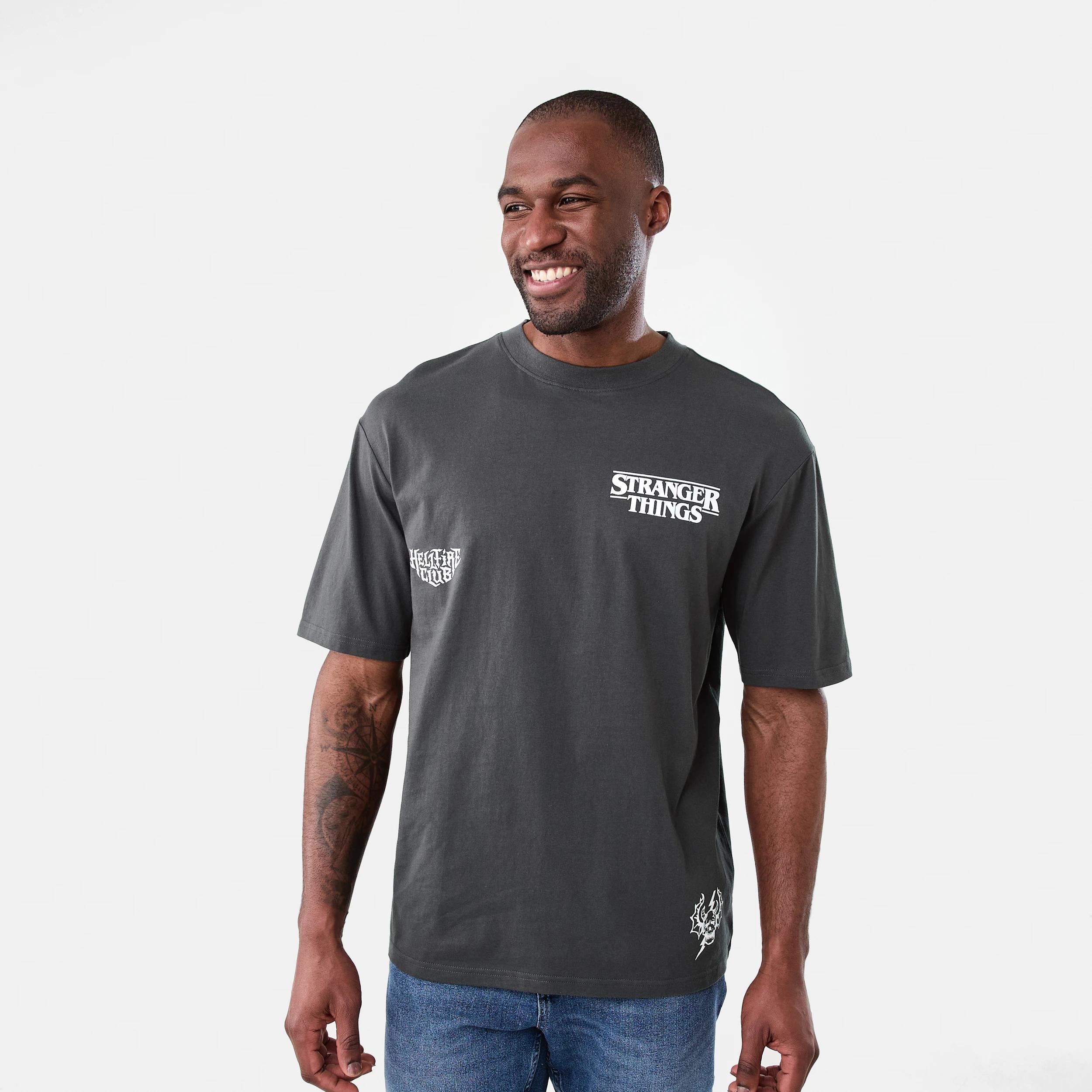 1 Stranger Things License Oversized T-shirt Blk Oyster, 1 of 8