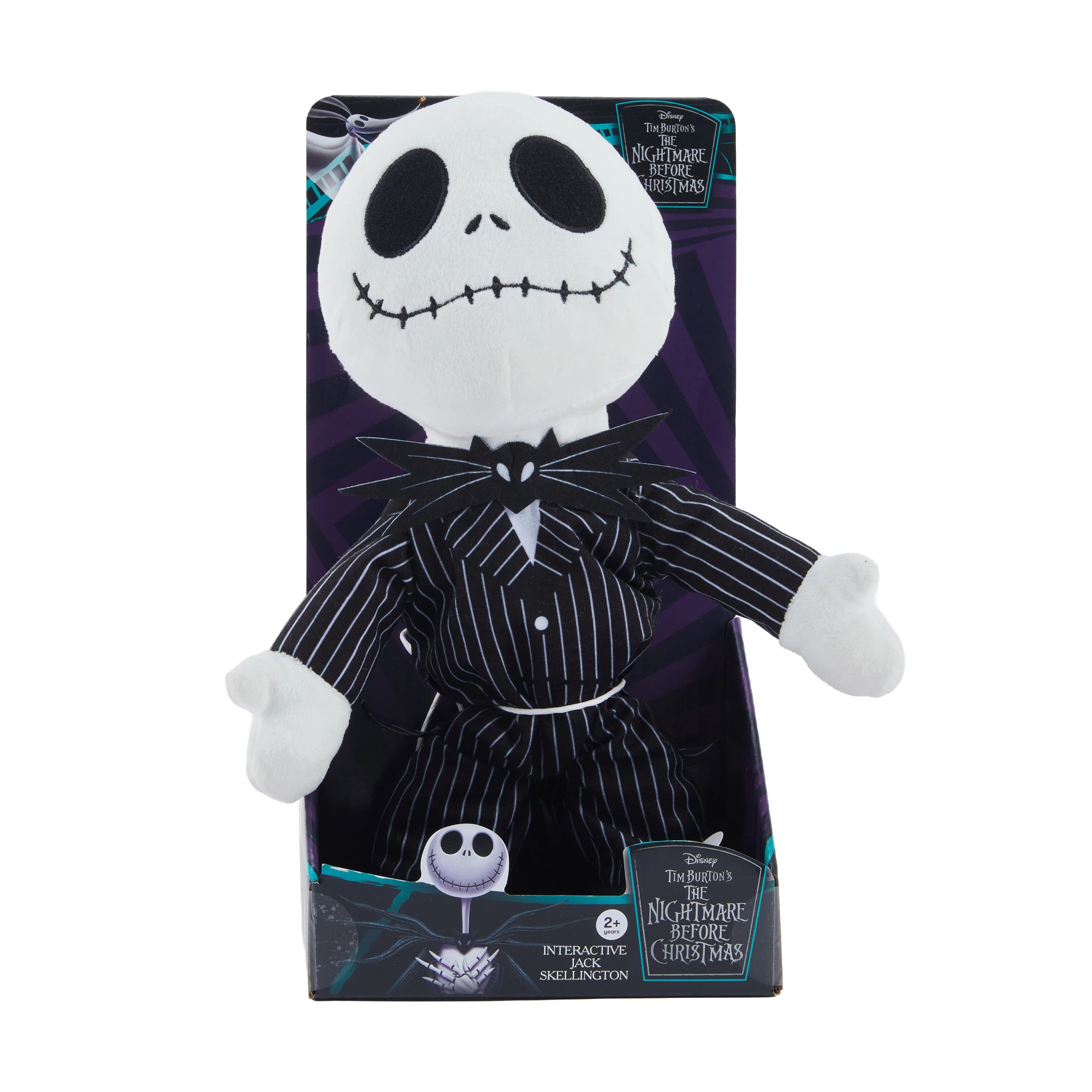 1 Disney Tim Burton's The Nightmare Before Christmas Interactive Jack Skellington Plush Toy, 1 of 8