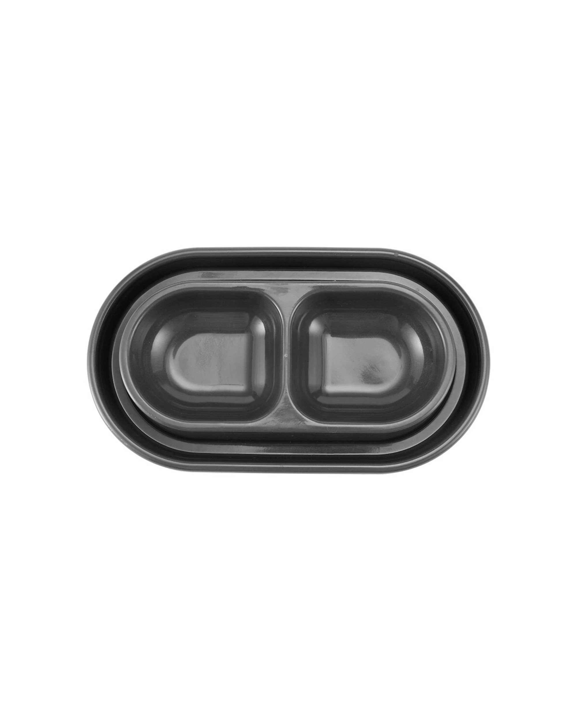 2 Paws And Claws 27cm Anti-ant Double Food Water Pet Bowl Dark Grey
 - Grey, 2 of 2