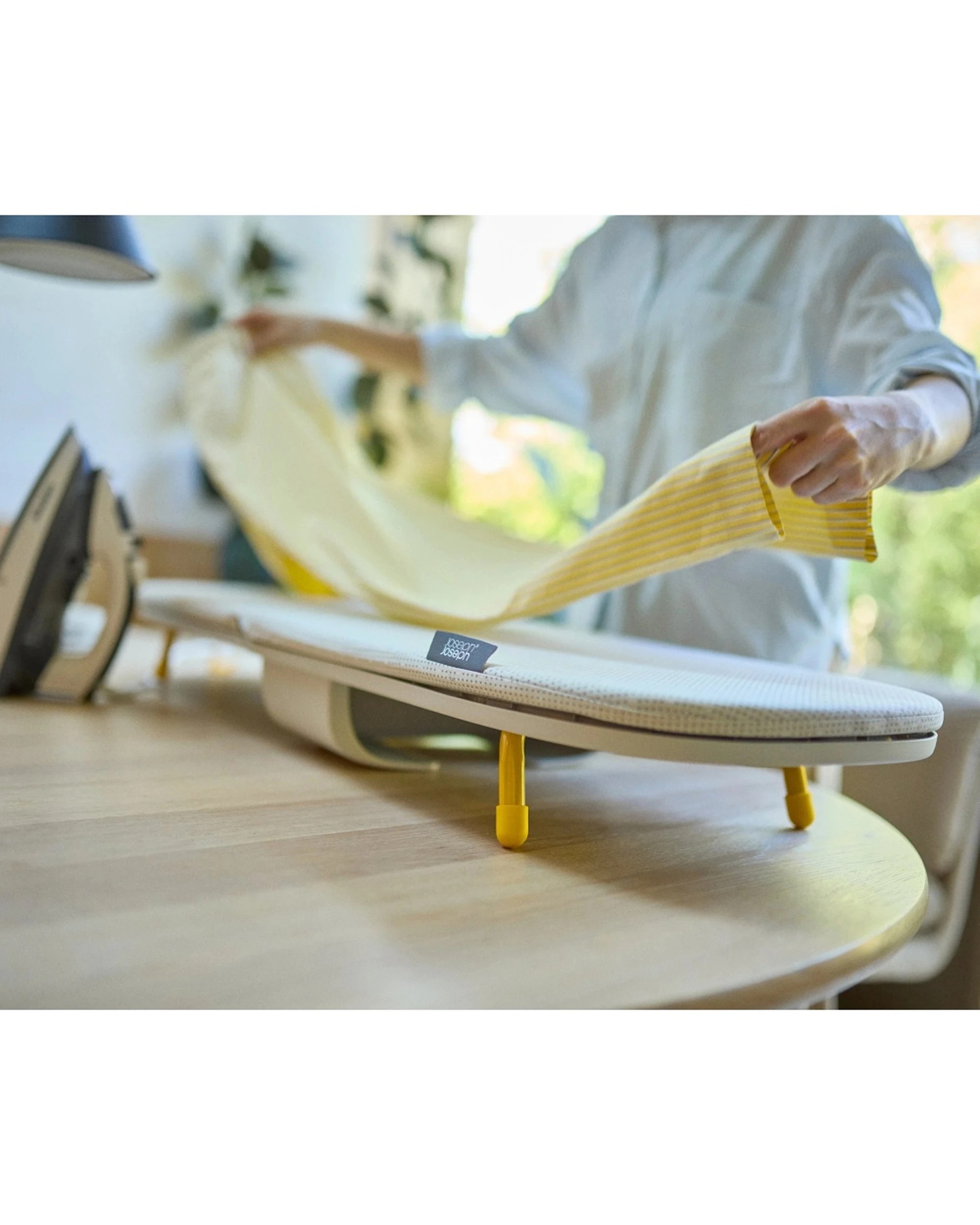 2 Joseph Joseph Pocket Max Clothing Laundry Ironing Board Folding Table-Top Ecru - Natural, 2 of 3