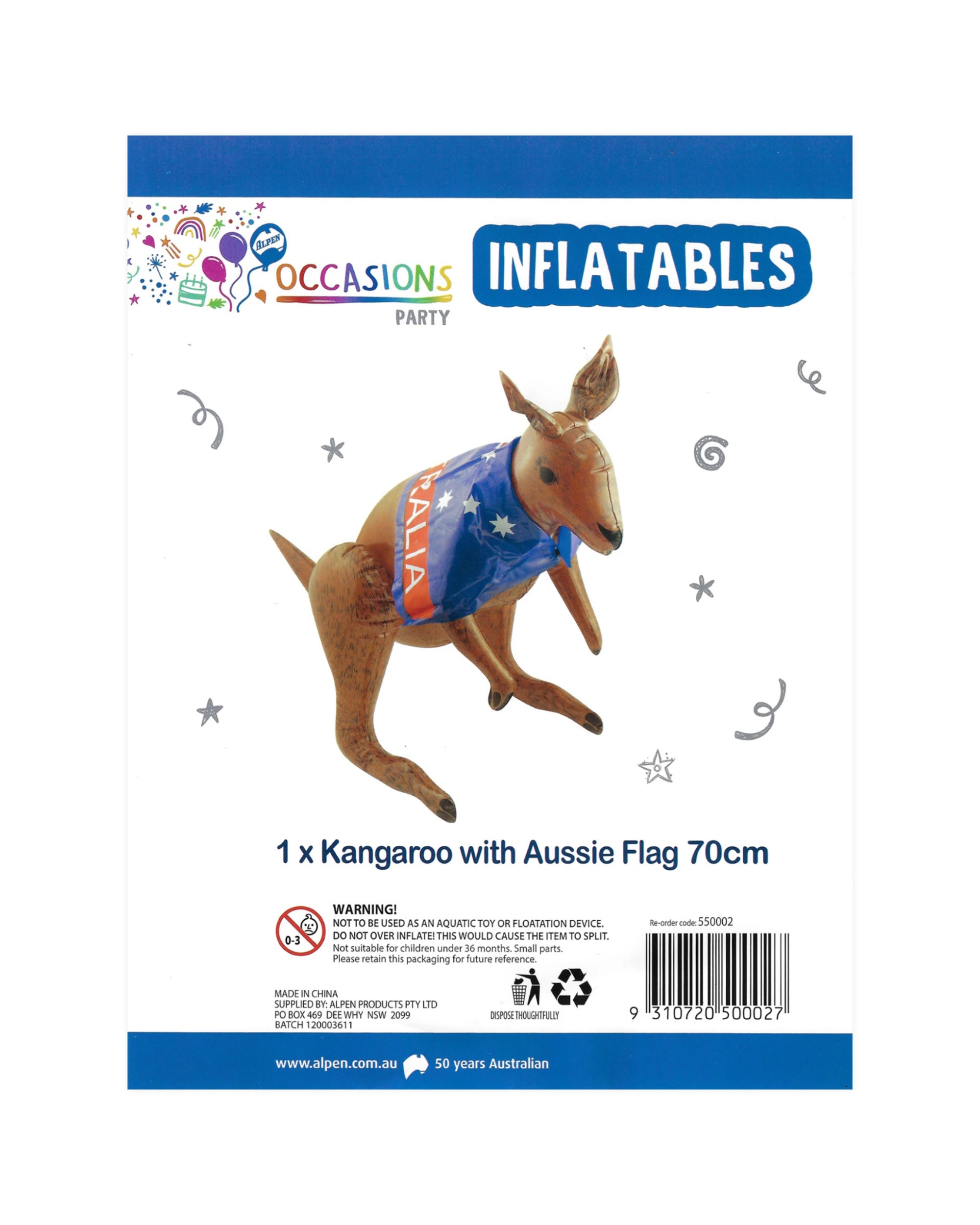 2 Alpen Inflatable Kangaroo With Aussie Flag, 2 of 2