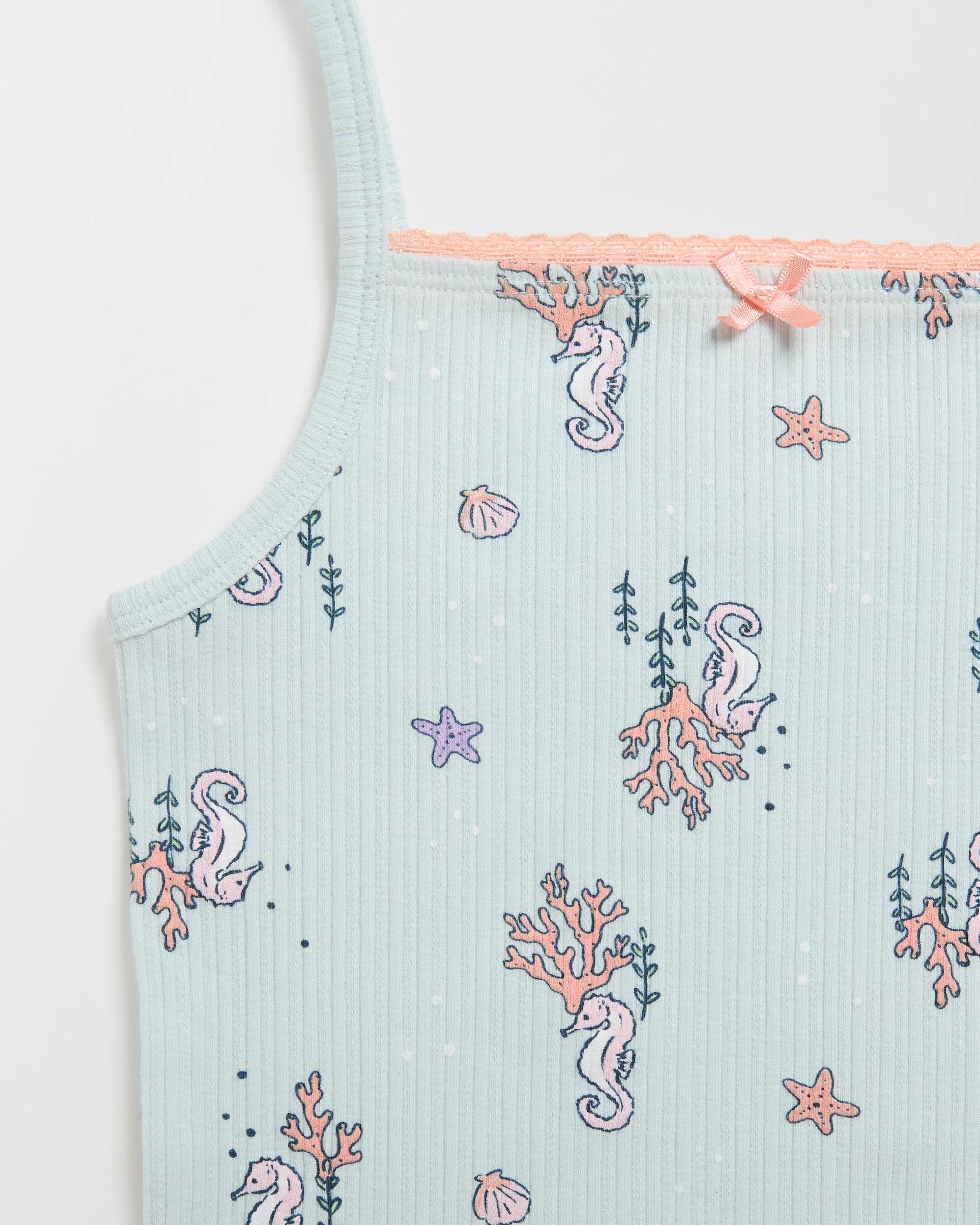 Maxx Australian Cotton Blend Younger Girls Design Rib Singlet and ...