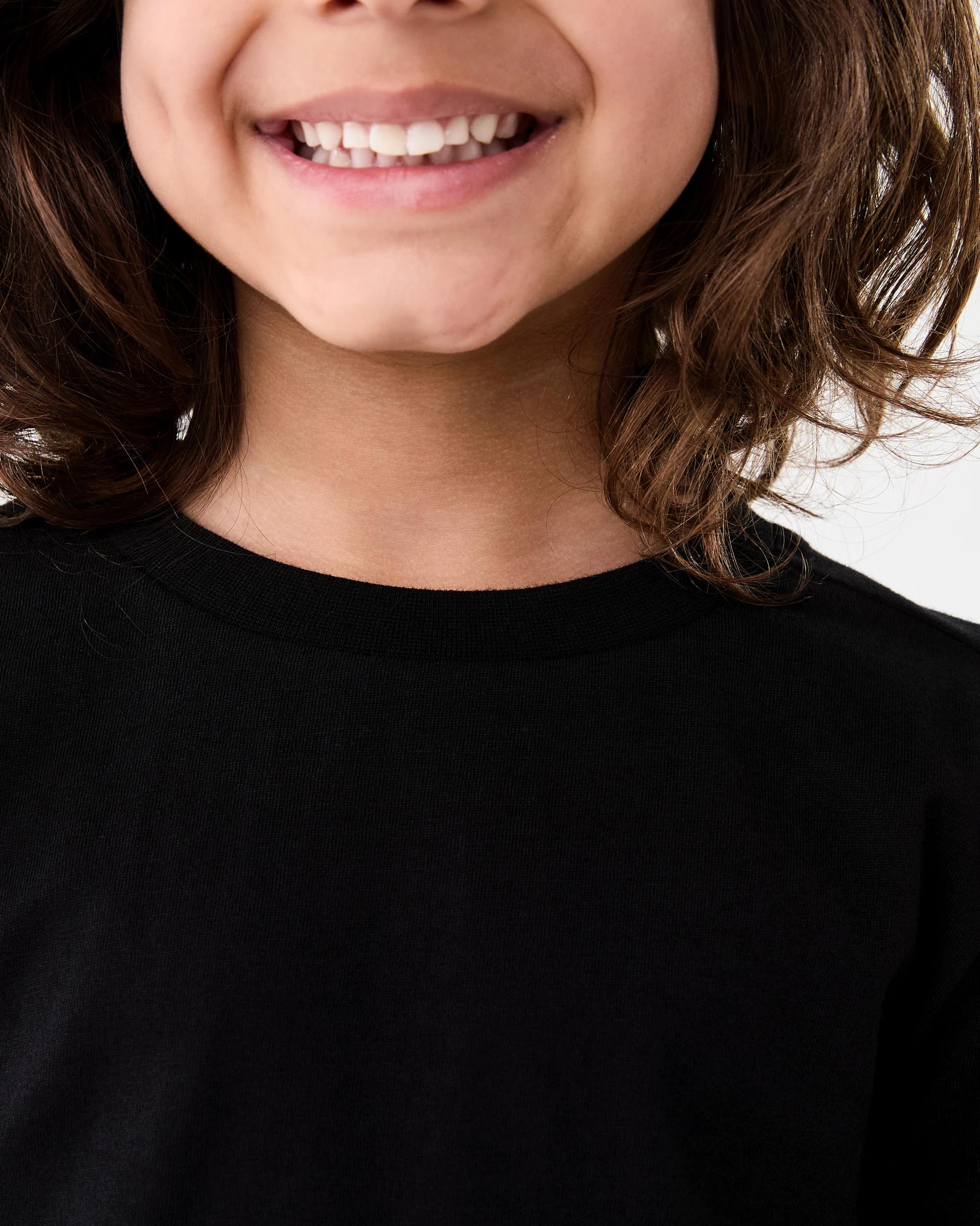 4 Long Sleeve Plain T-shirt Black, 4 of 6