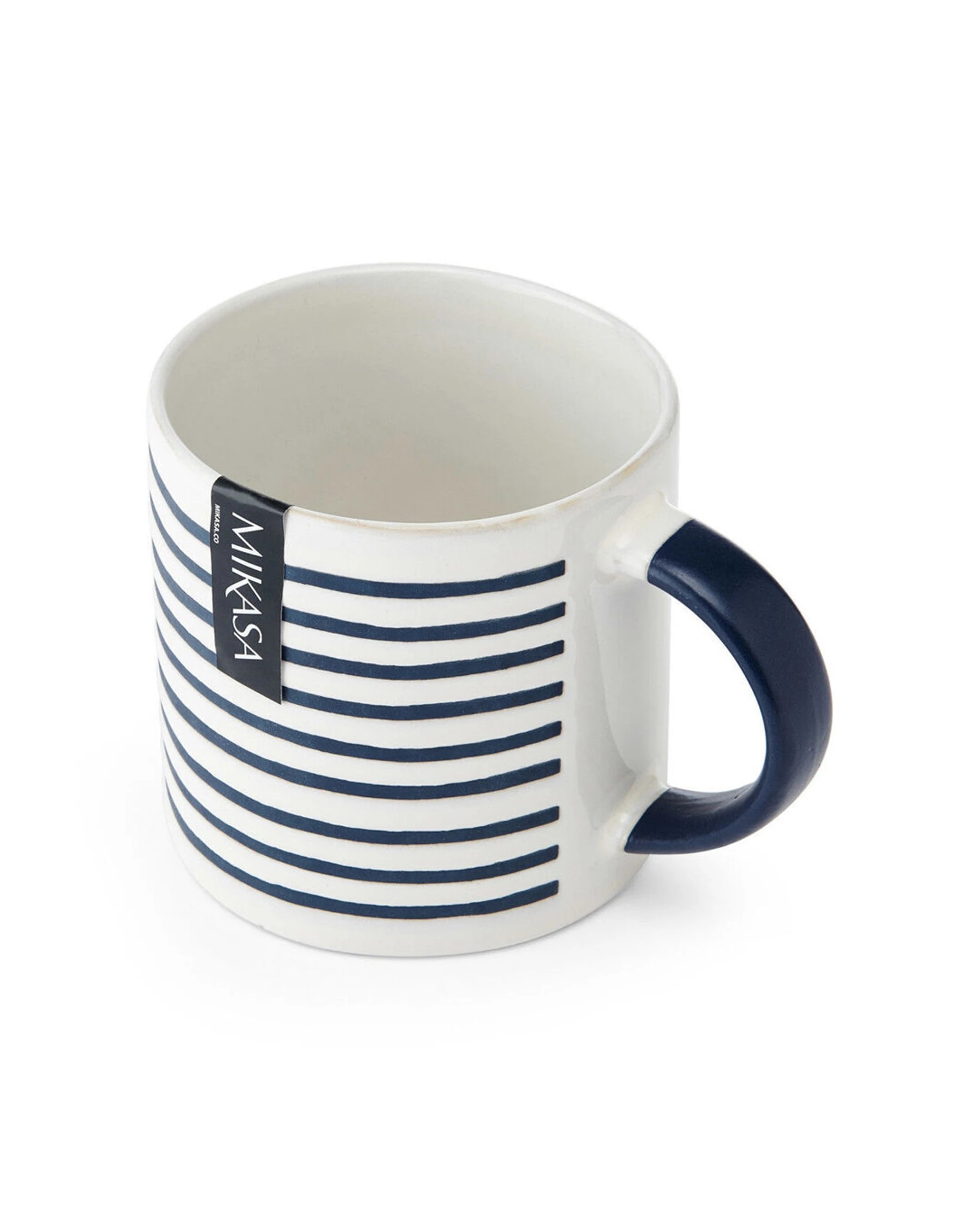 2 Mikasa 4PK Stoneware Coffee Mug Drinkware Stripe 390ml - Multi, 2 of 8