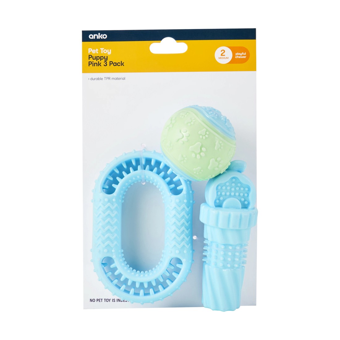 8 3 Pack Pet Toy Puppy - Blue, 8 of 8
