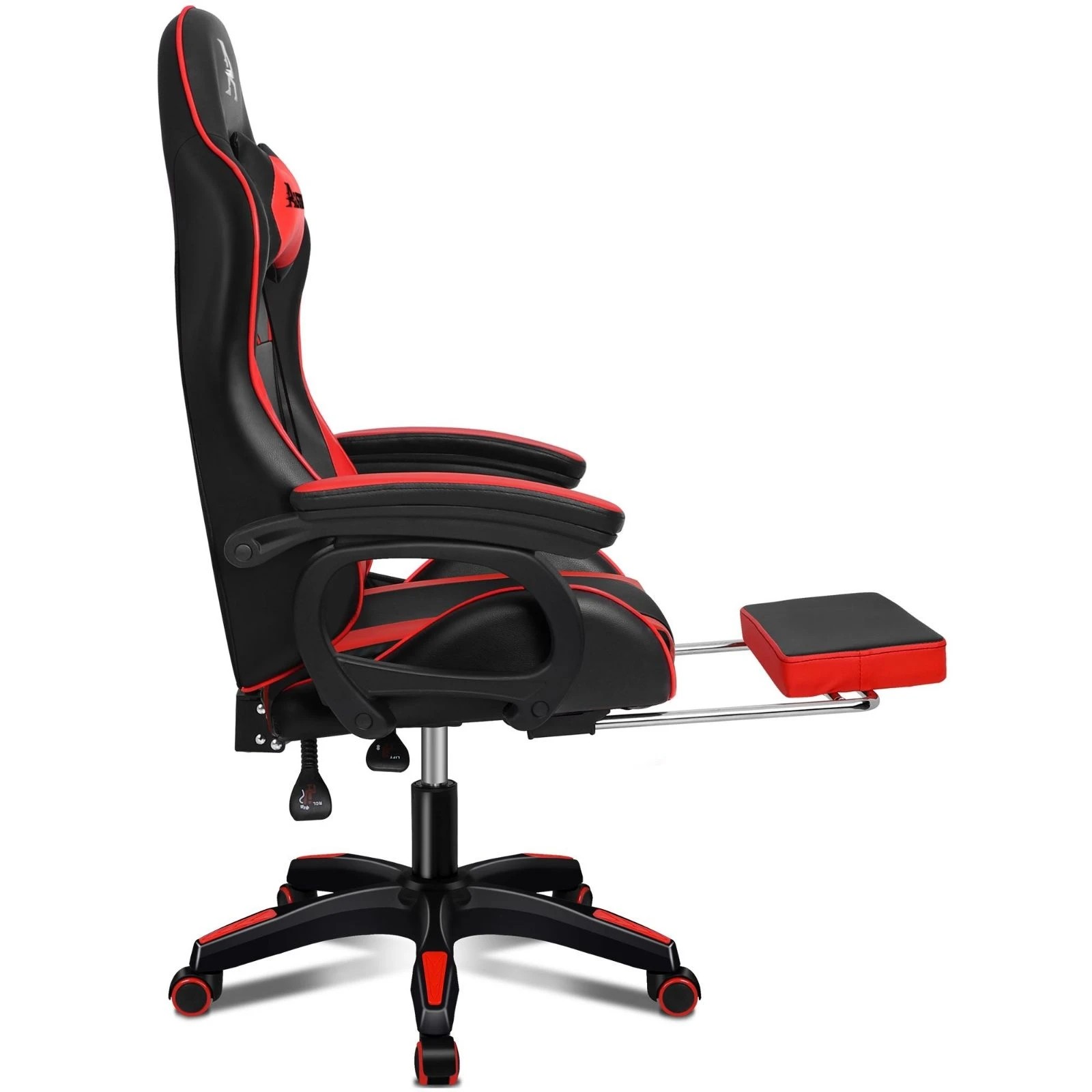 4 Alfordson Gaming Office Chair Racing Massage Computer Seat Footrest Leather - Red, 4 of 10