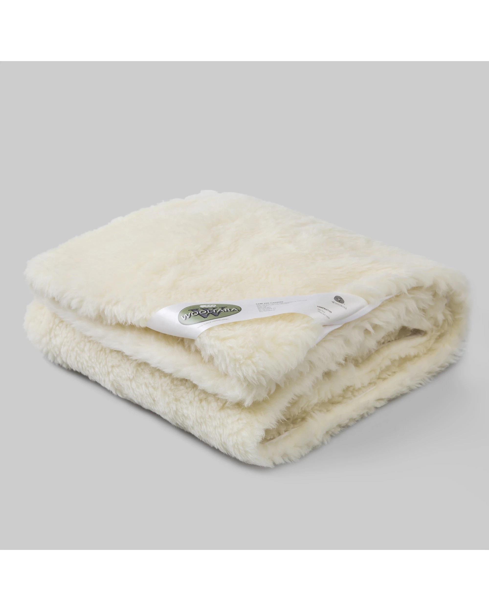 2 Wooltara Classic 350GSM Washable Australian Wool Fleece Underblanket - Double Bed - White, 2 of 4