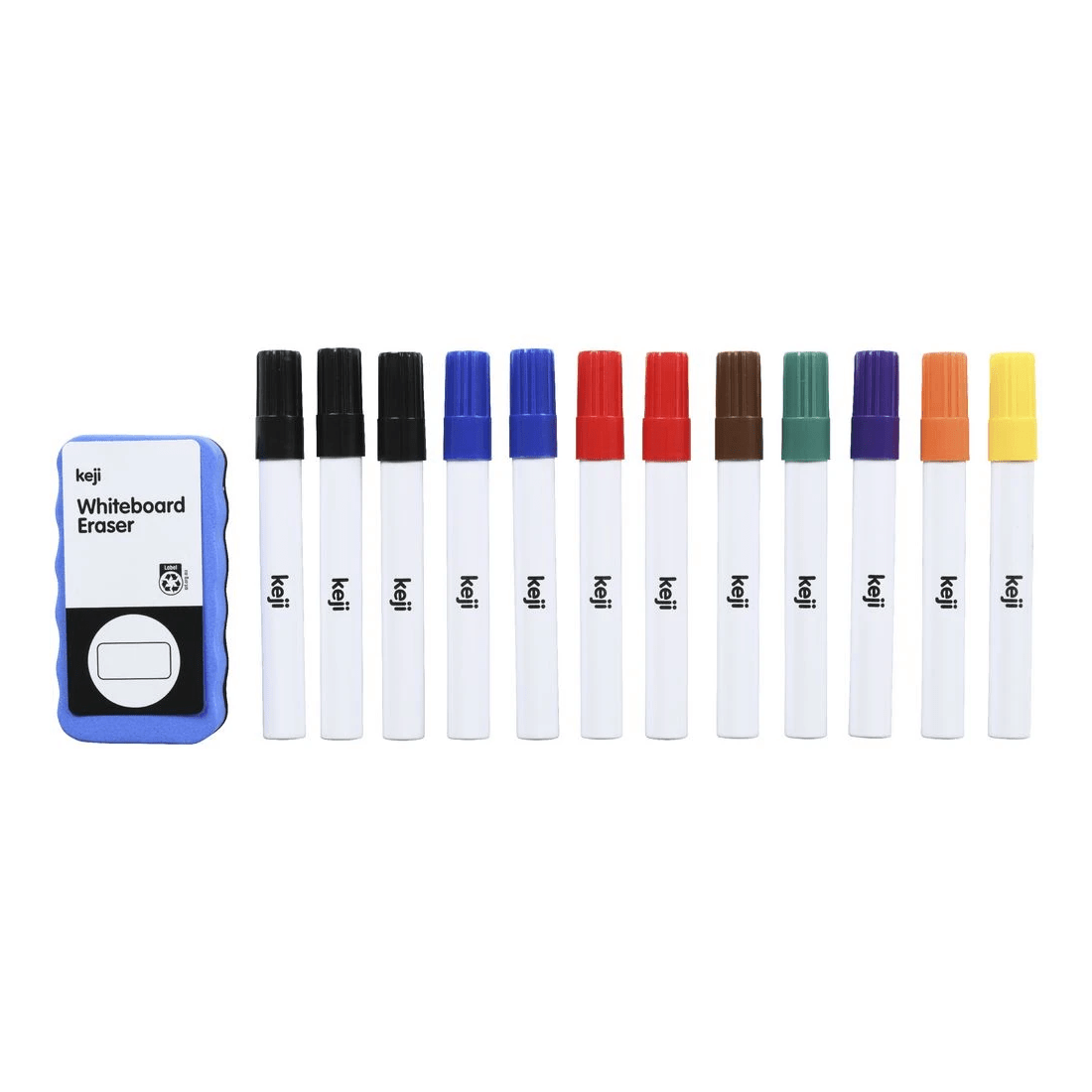 3 Keji Aluminium Barrel Whiteboard Markers with Eraser 12 Pack, 3 of 4