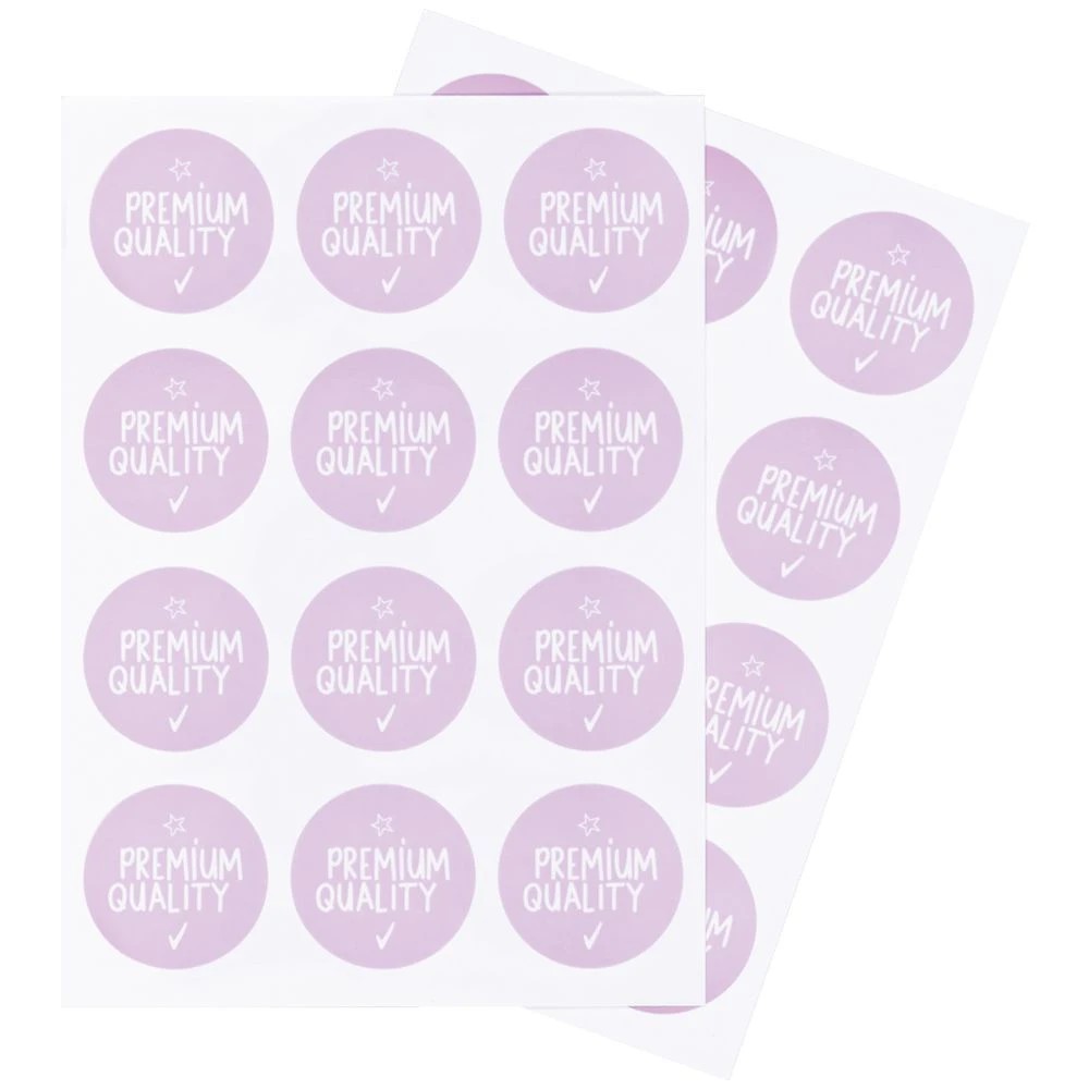 2 Premium Quality Stickers Pastel Pink 24 Pack, 2 of 2