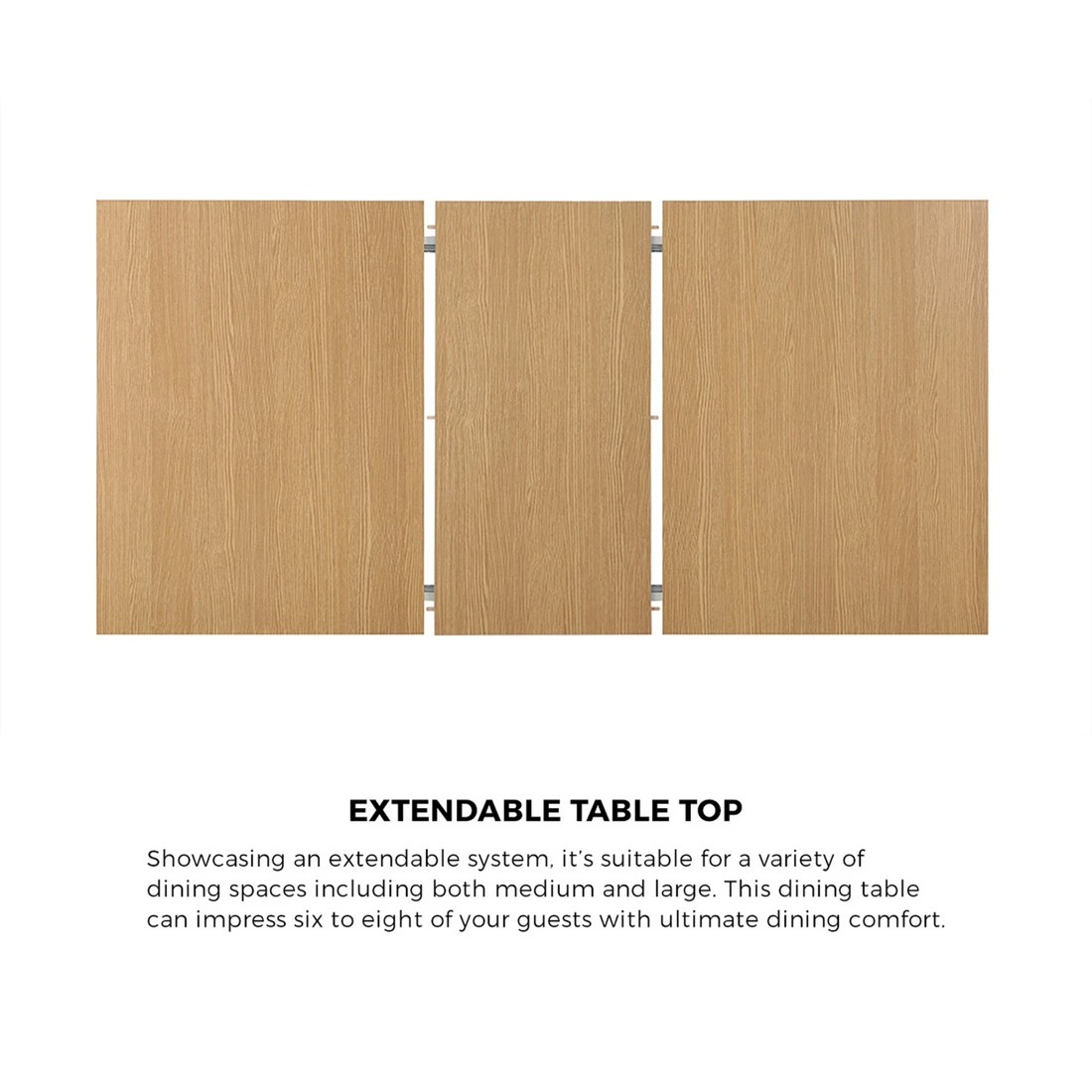 4 Oikiture 160cm Extendable Dining Table With 6pcs Dining Chairs Crossback
 - Multi, 4 of 10