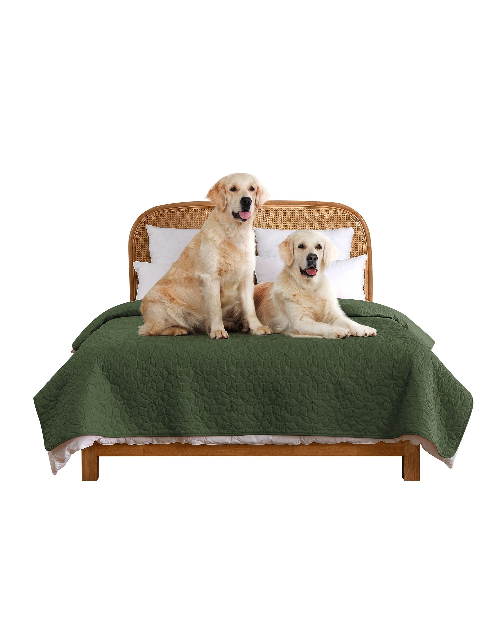 3 Charlie's Sofur Waterproof Dog Bed Cover Protector King/Super King 208x305cm - King/Super King Bed - Olive, 3 of 10