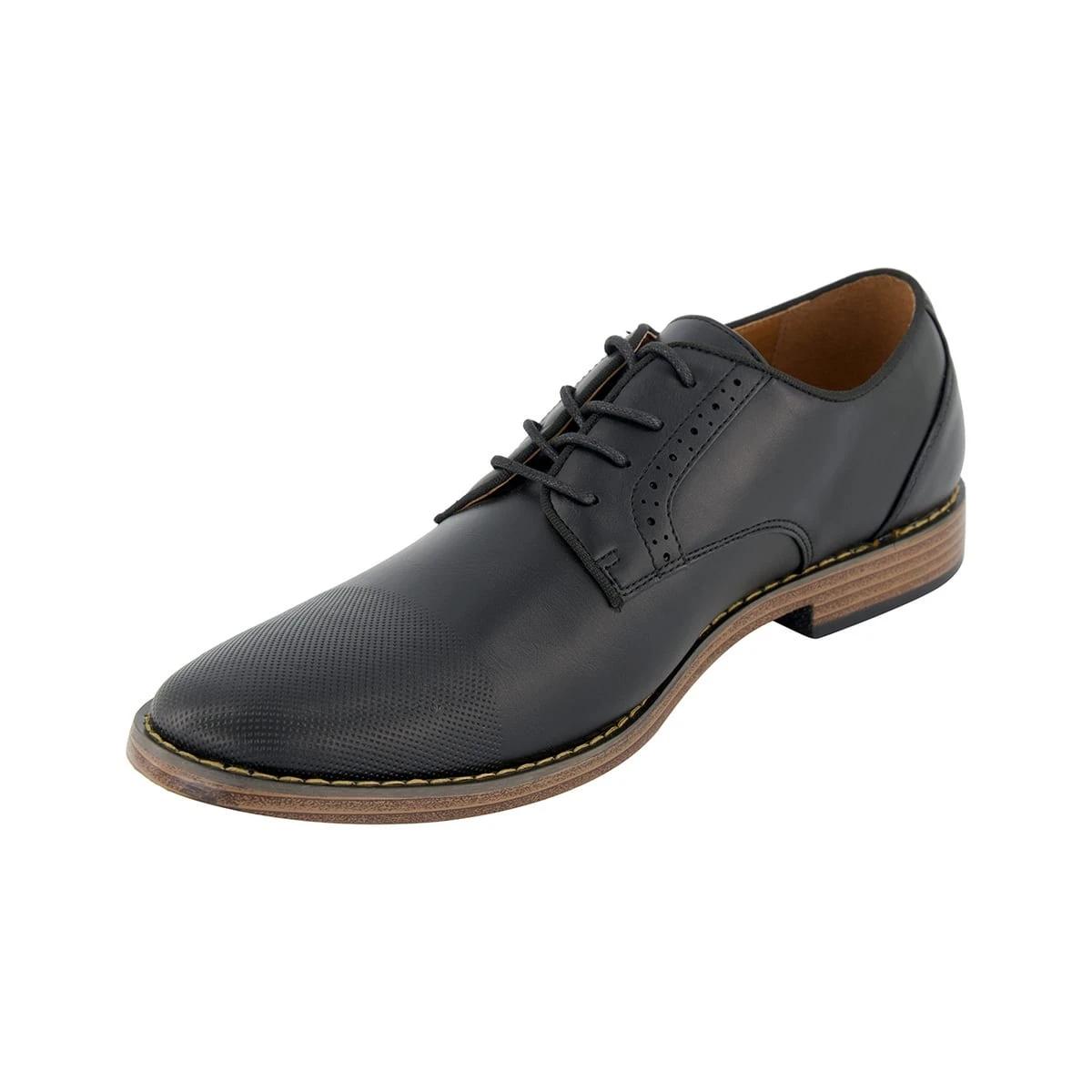 3 Burnished Toe Dress Shoes BLACK, 3 of 5
