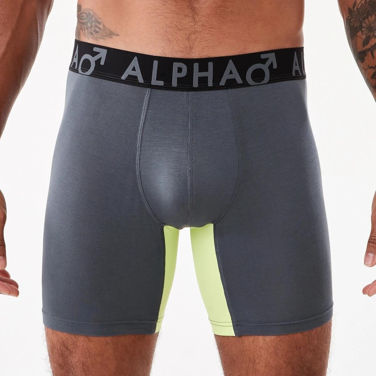 1 Bamboo Mid Length Trunks with Glide Panels ASHLIME, 1 of 4