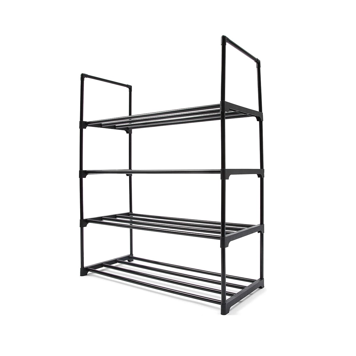 7 4 Tier Stackable Black Shoe Rack, 7 of 9