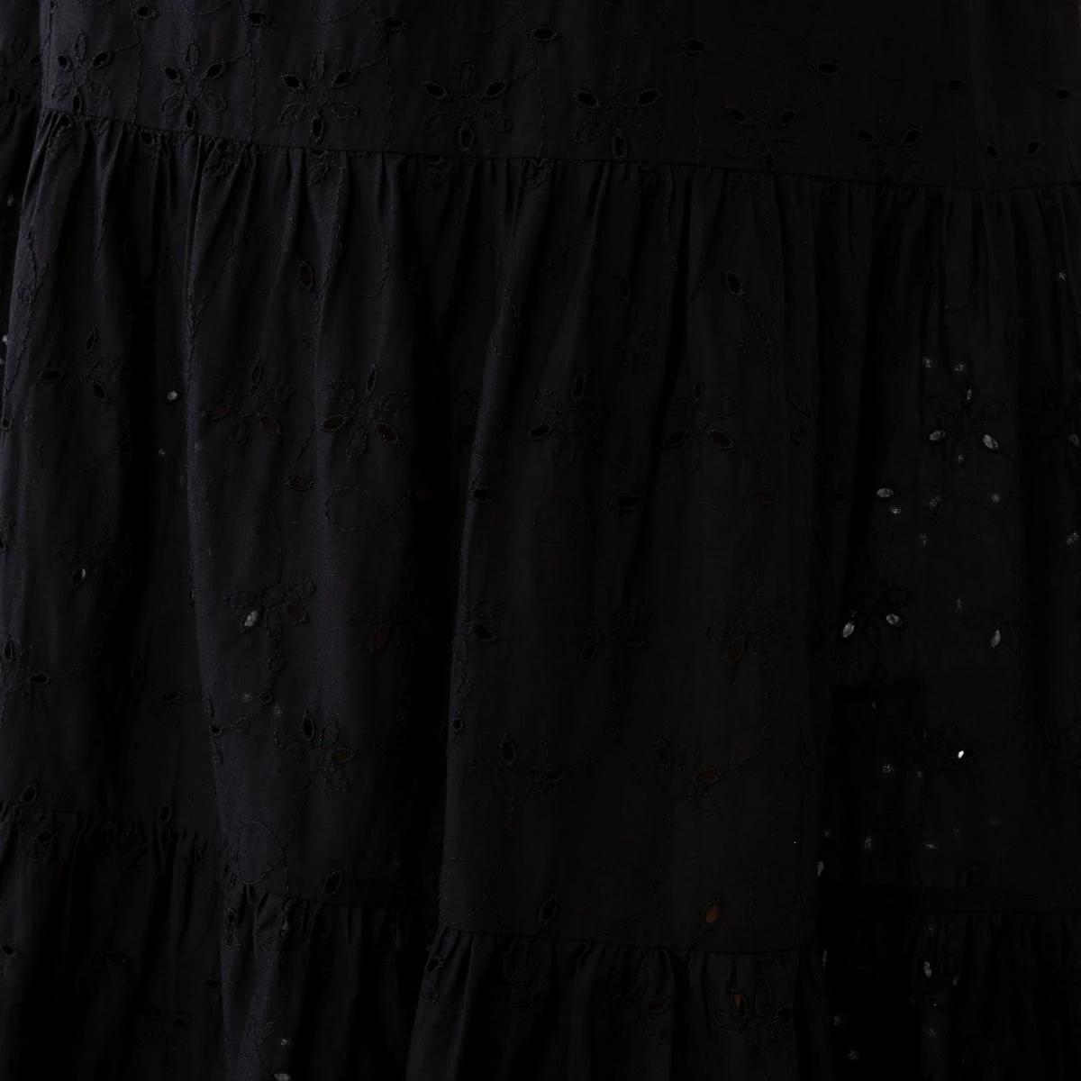 6 Broderie Maxi Skirt Black, 6 of 6