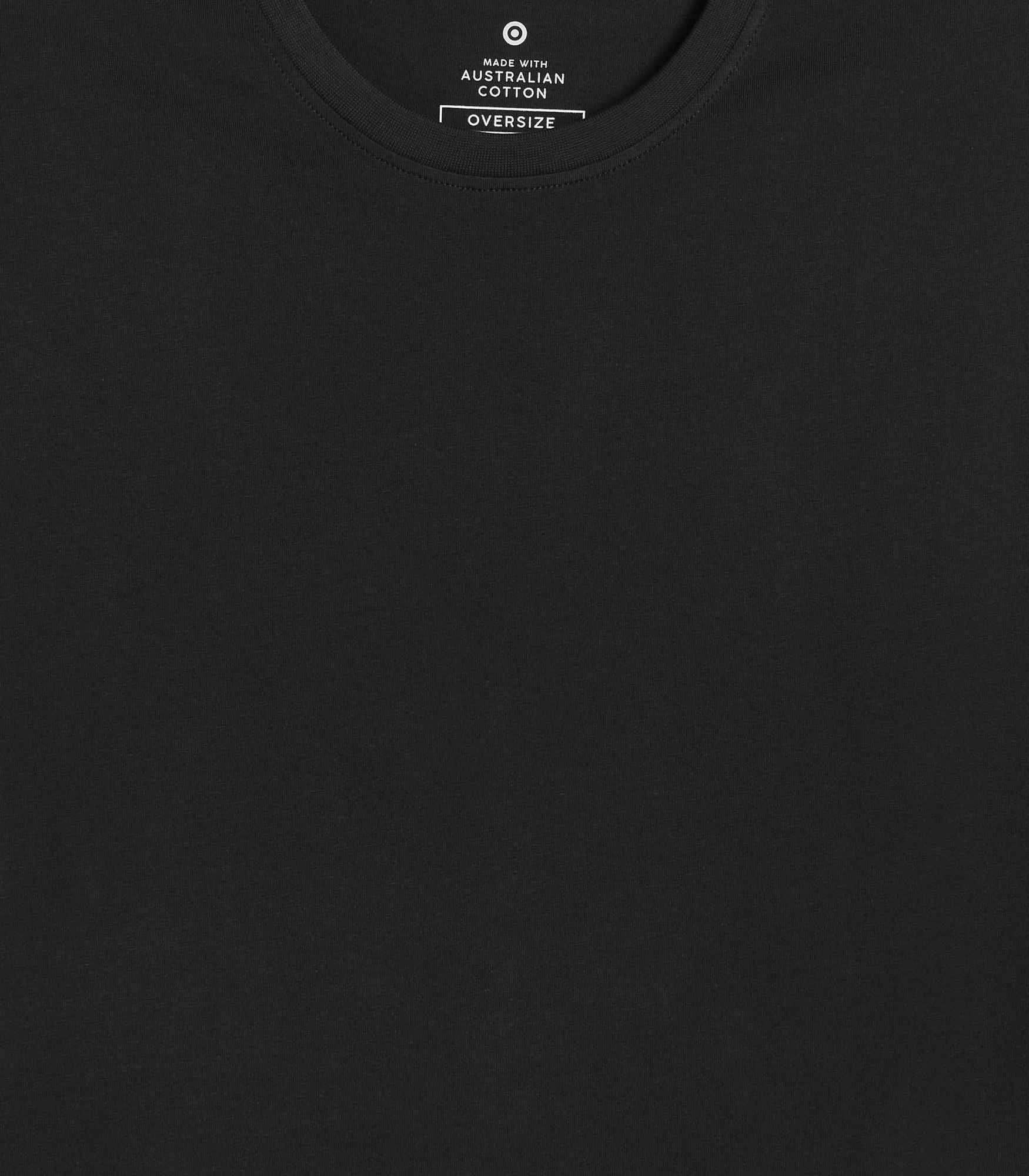 6 Target Australian Cotton Oversized T-shirt BLACK, 6 of 6