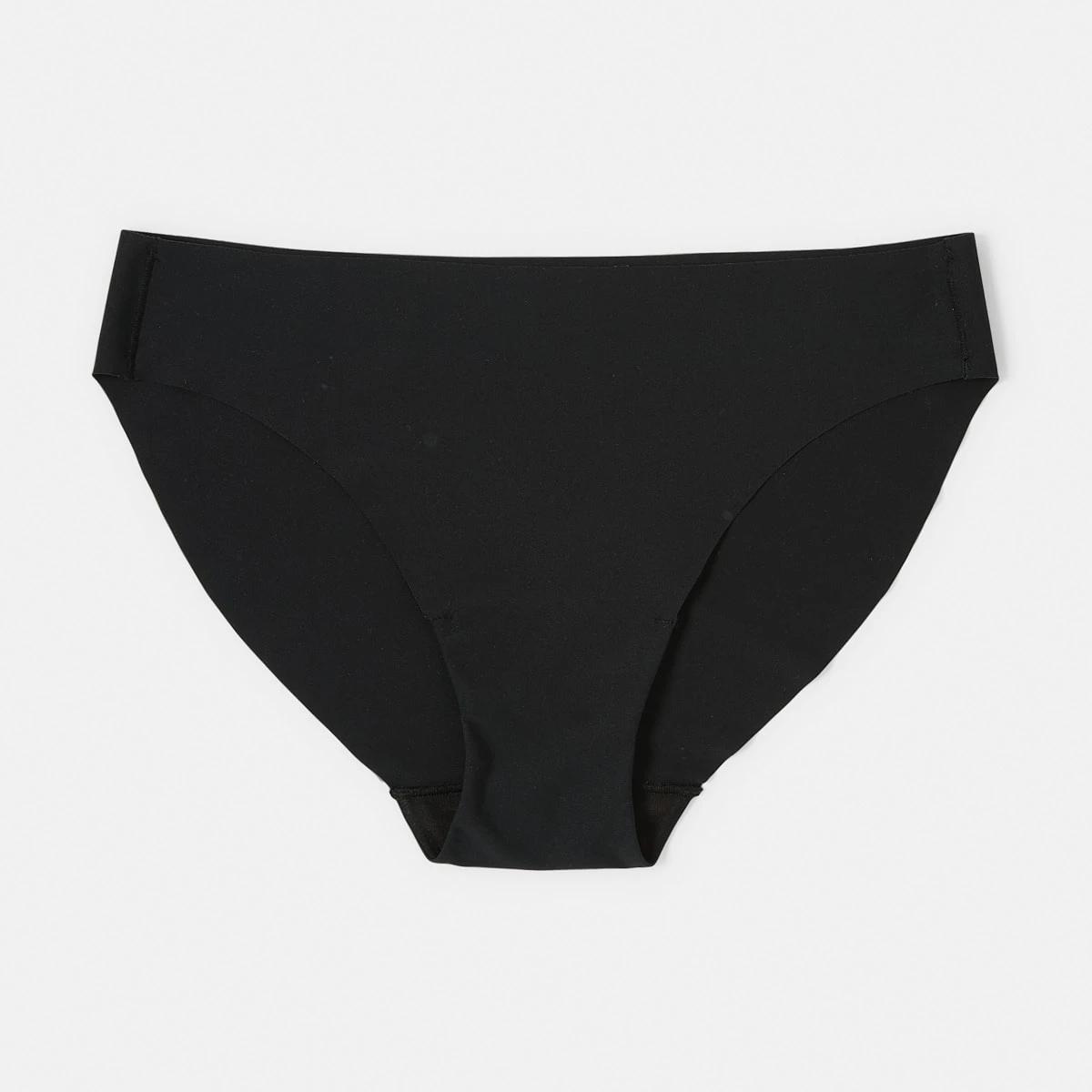 5 3 Pack No Show Bikini Briefs BLACK, 5 of 6