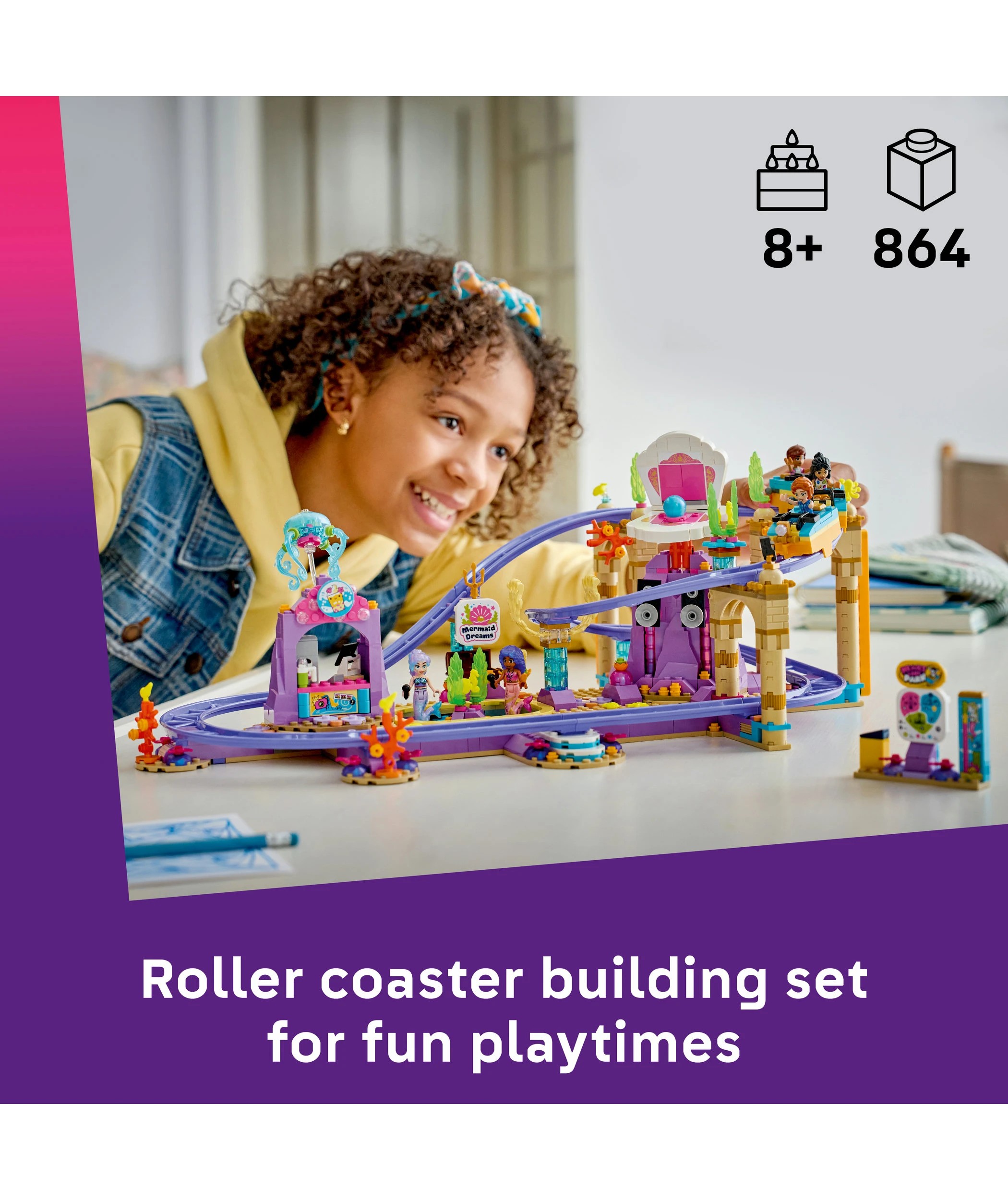 3 LEGO Friends Mermaid Roller Coaster Ride 42703, 3 of 9