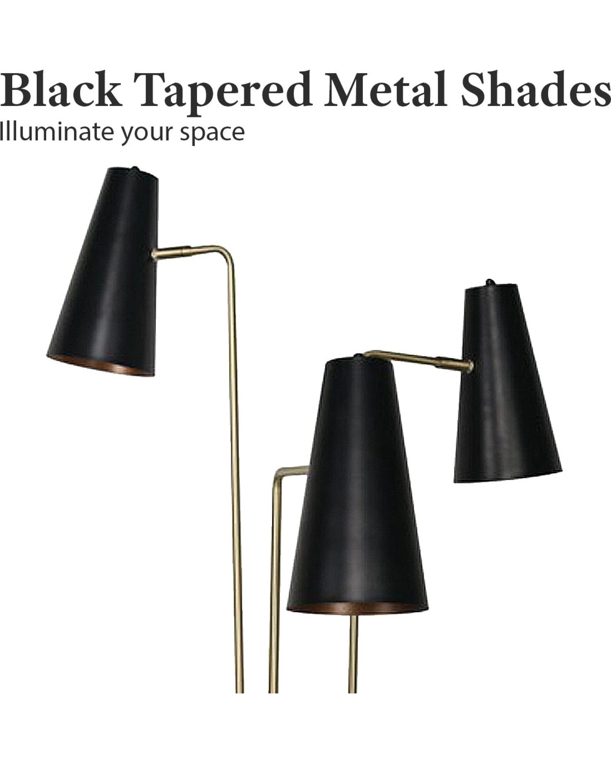5 Sarantino Three Metal Shade Floor Lamp, 5 of 8