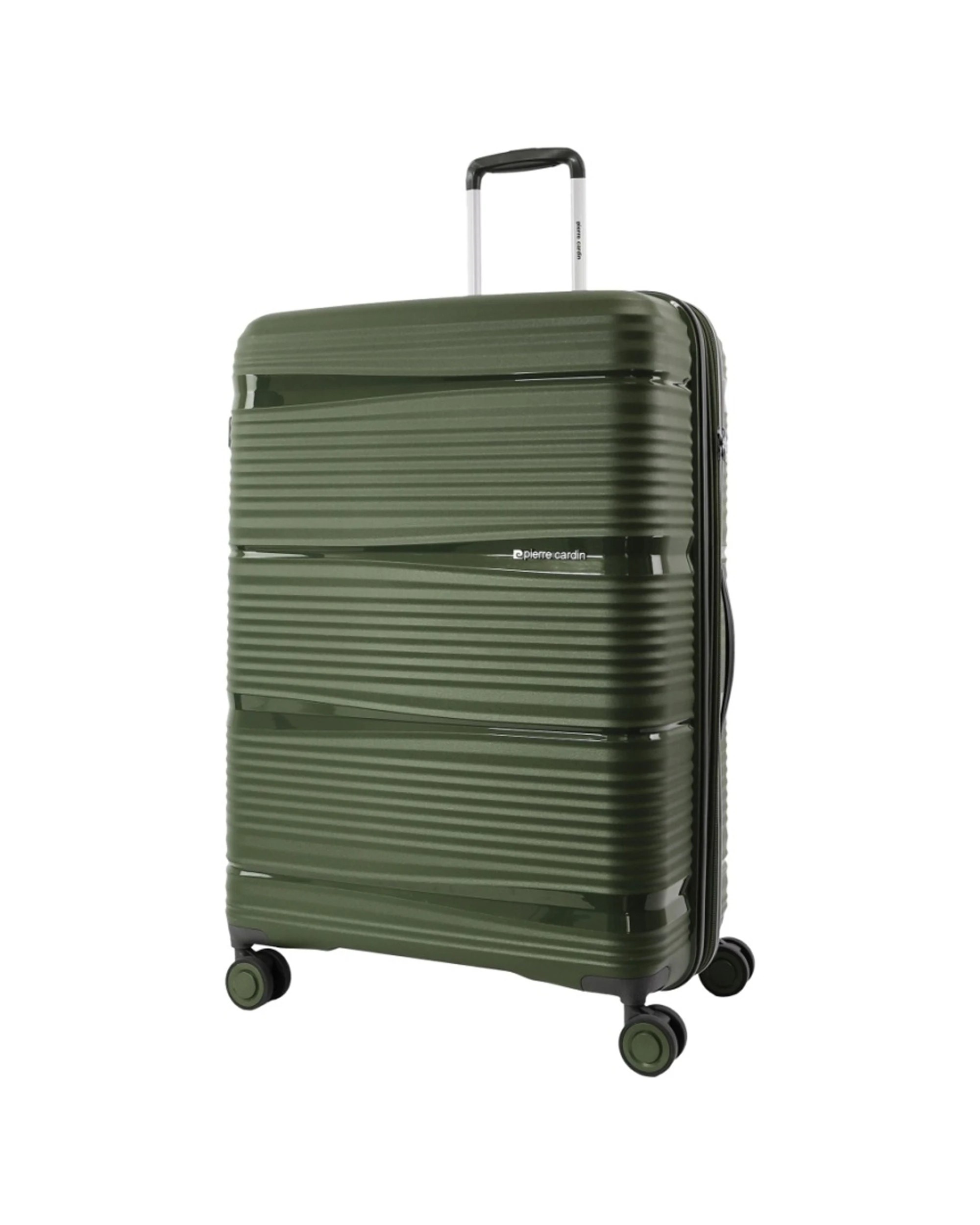 3 Pierre Cardin 2pc Polypropolene (PP) Large & Medium Luggage Suitcase Set - Green, 3 of 7
