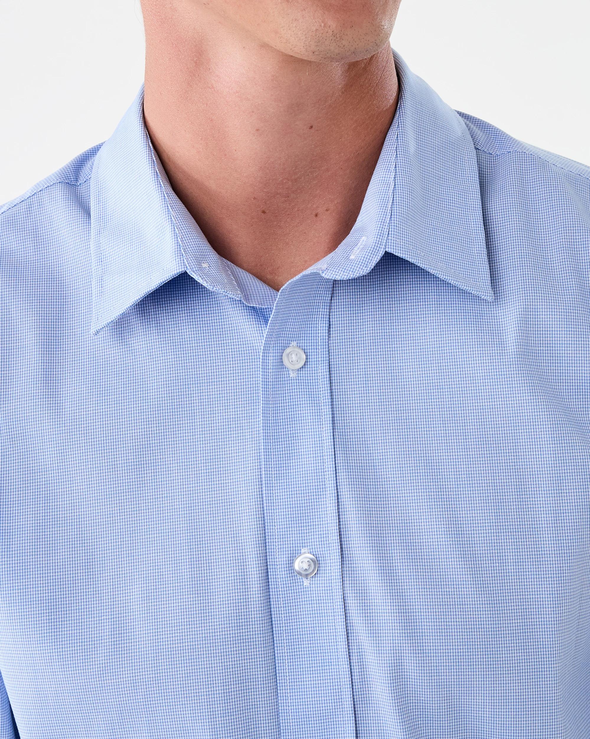 5 Workwear Long Sleeve Business Shirt Blu Micro, 5 of 7