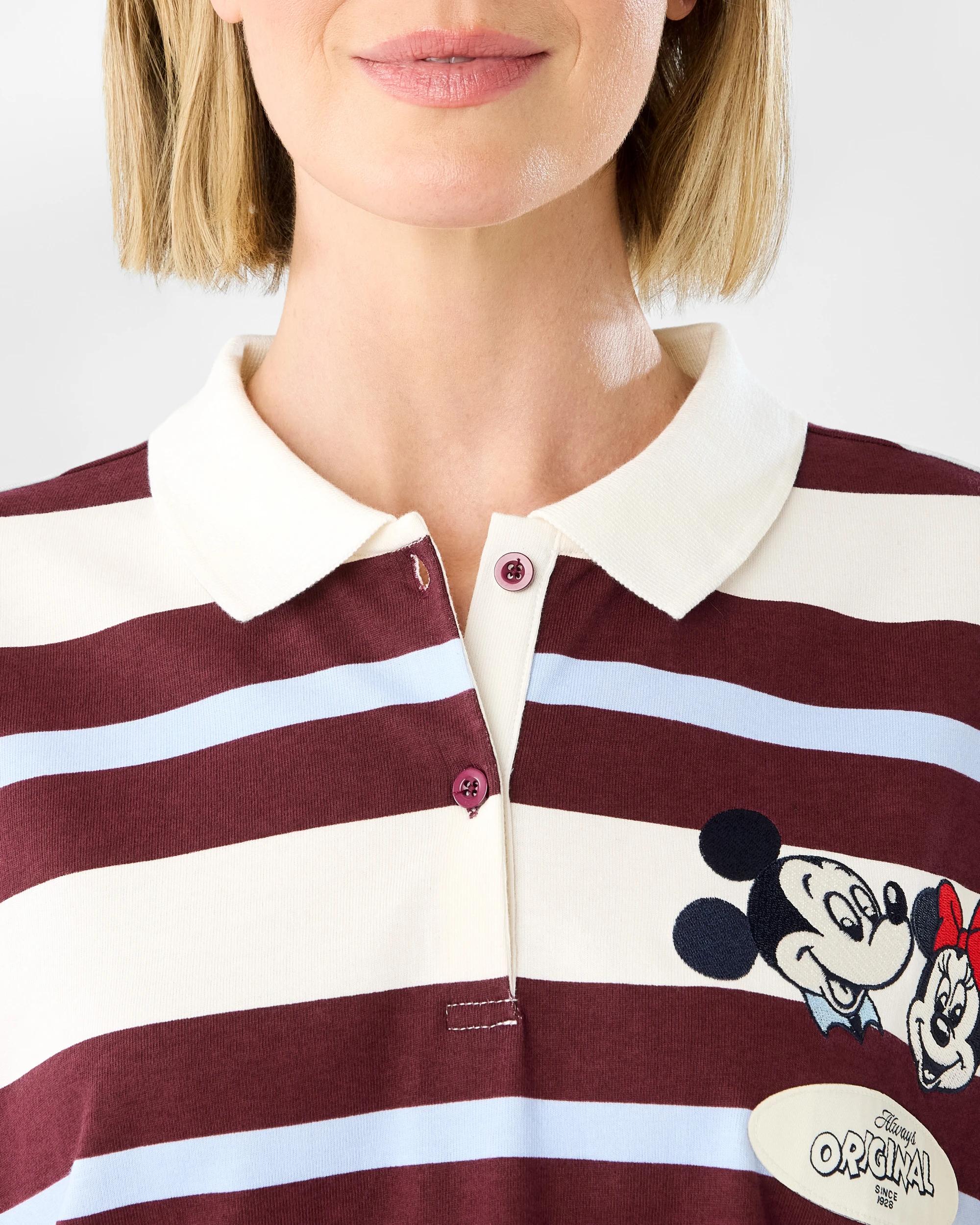 5 Long Sleeve Mickey Mouse License Rugby Top Mickeystrp, 5 of 6