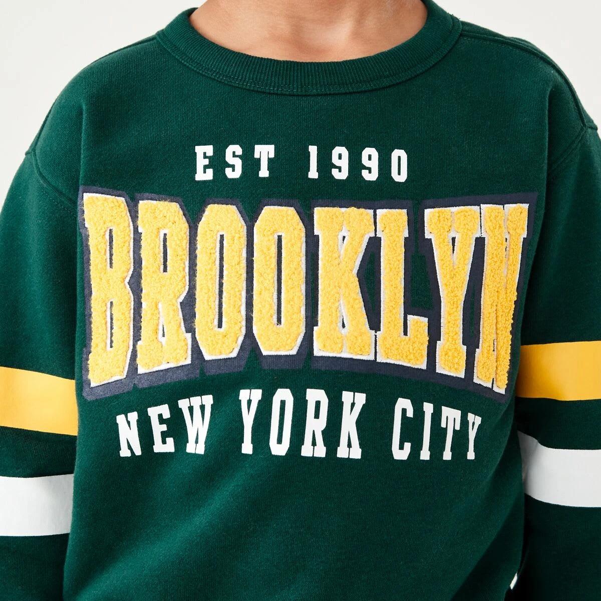 4 Varsity Crew Sweatshirt Vars Green, 4 of 8