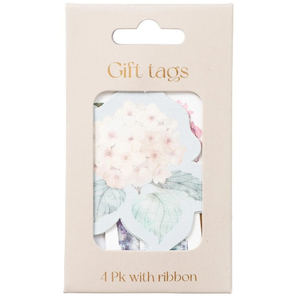 1 Otto Gift Tags Hydrangea 4 Pack, 1 of 2