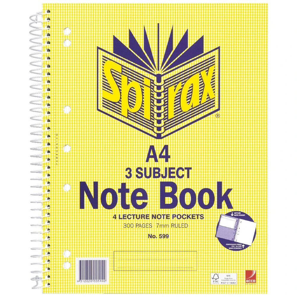 4 Spirax A4 3 Subject Notebook 300 Page, 4 of 4