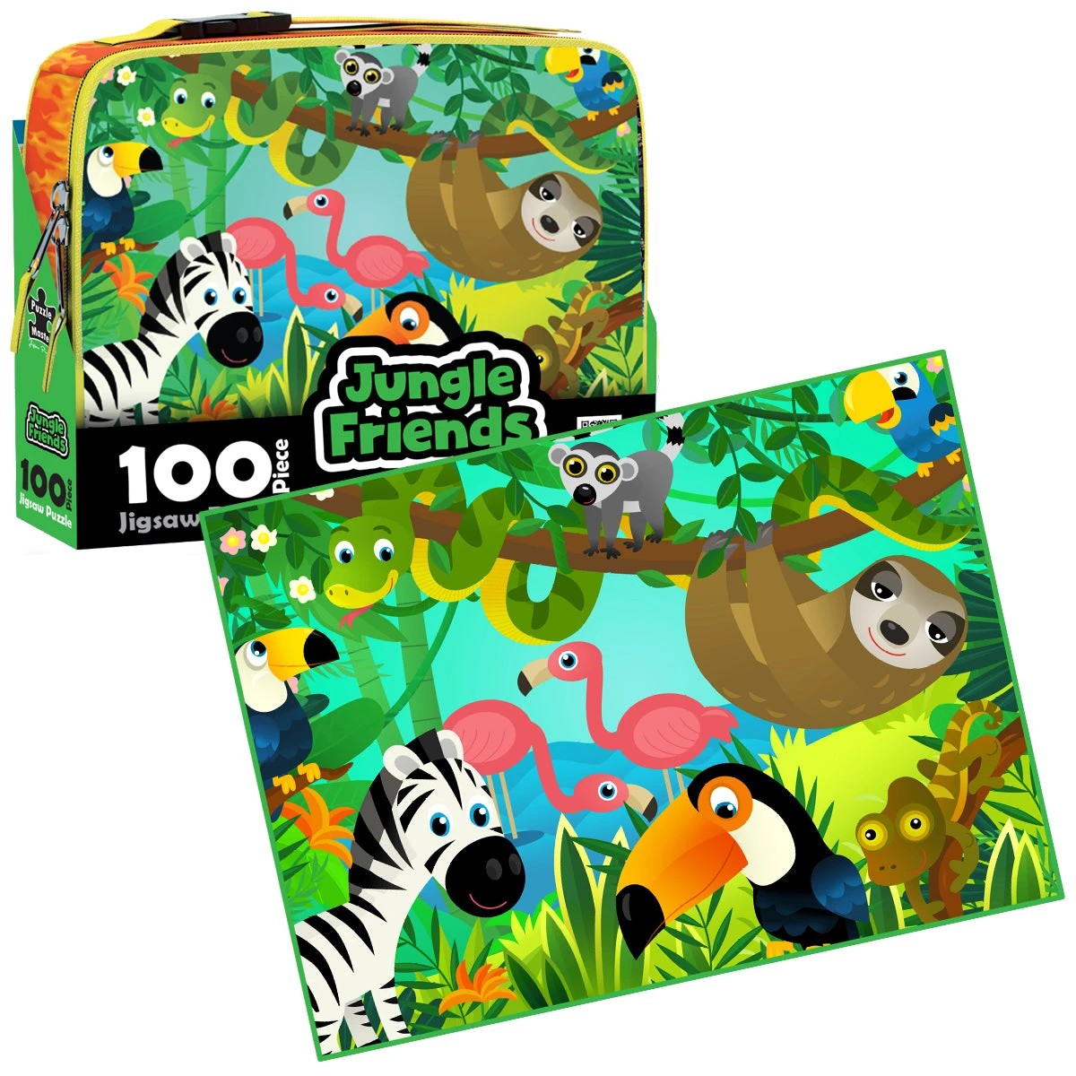 2 Puzzle Master Jungle Friends Jigsaw & Lunch Box Cooler, 2 of 5