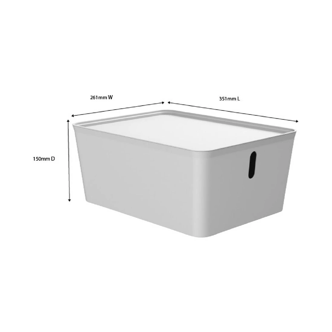 2 Otto 10L PET Modular Basket Large Tall White, 2 of 5