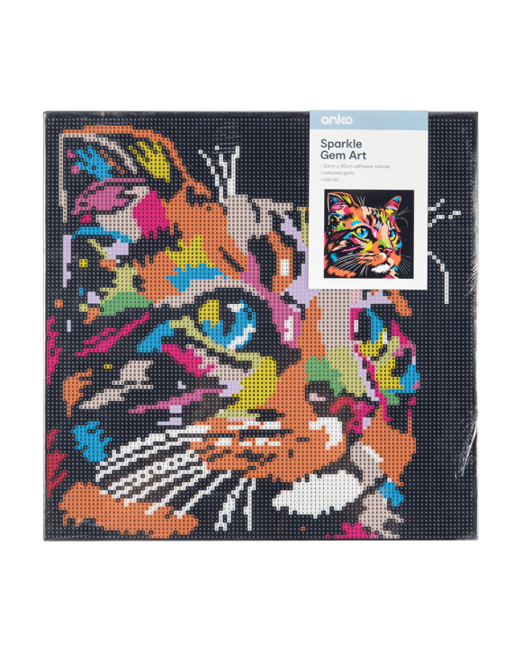 Sparkle Gem Art - Neon Cat