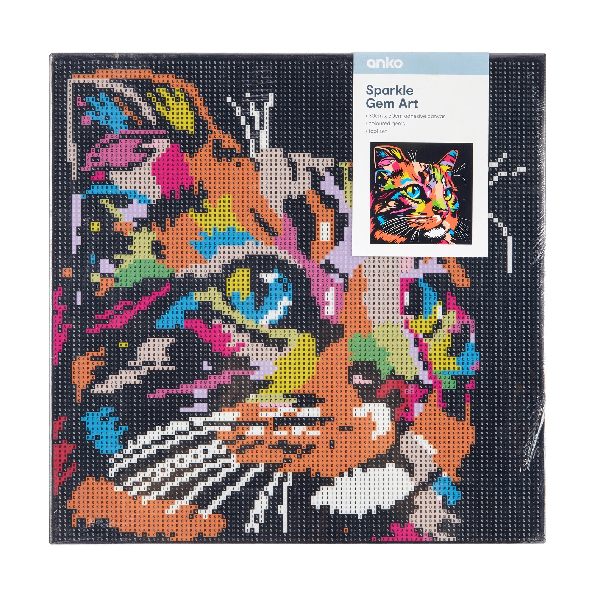 1 Sparkle Gem Art - Neon Cat, 1 of 2
