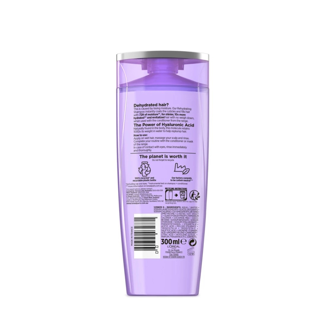 2 L'Oreal Paris Elvive Hyaluron Plump 72H Moisture Filling Shampoo 300ml - Hyaluronic Acid, 2 of 9