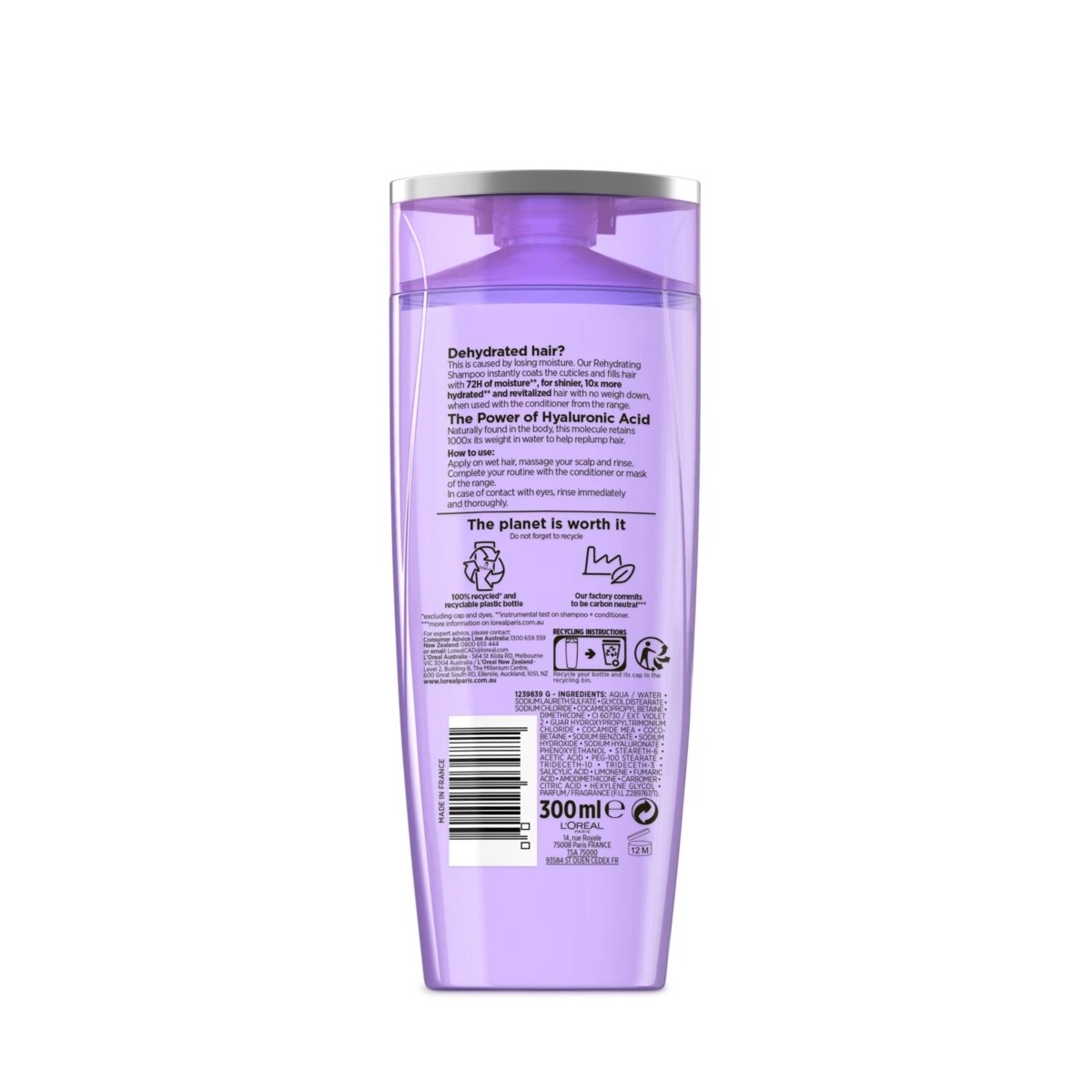 2 L'Oreal Paris Elvive Hyaluron Plump 72H Moisture Filling Shampoo 300ml - Hyaluronic Acid, 2 of 9