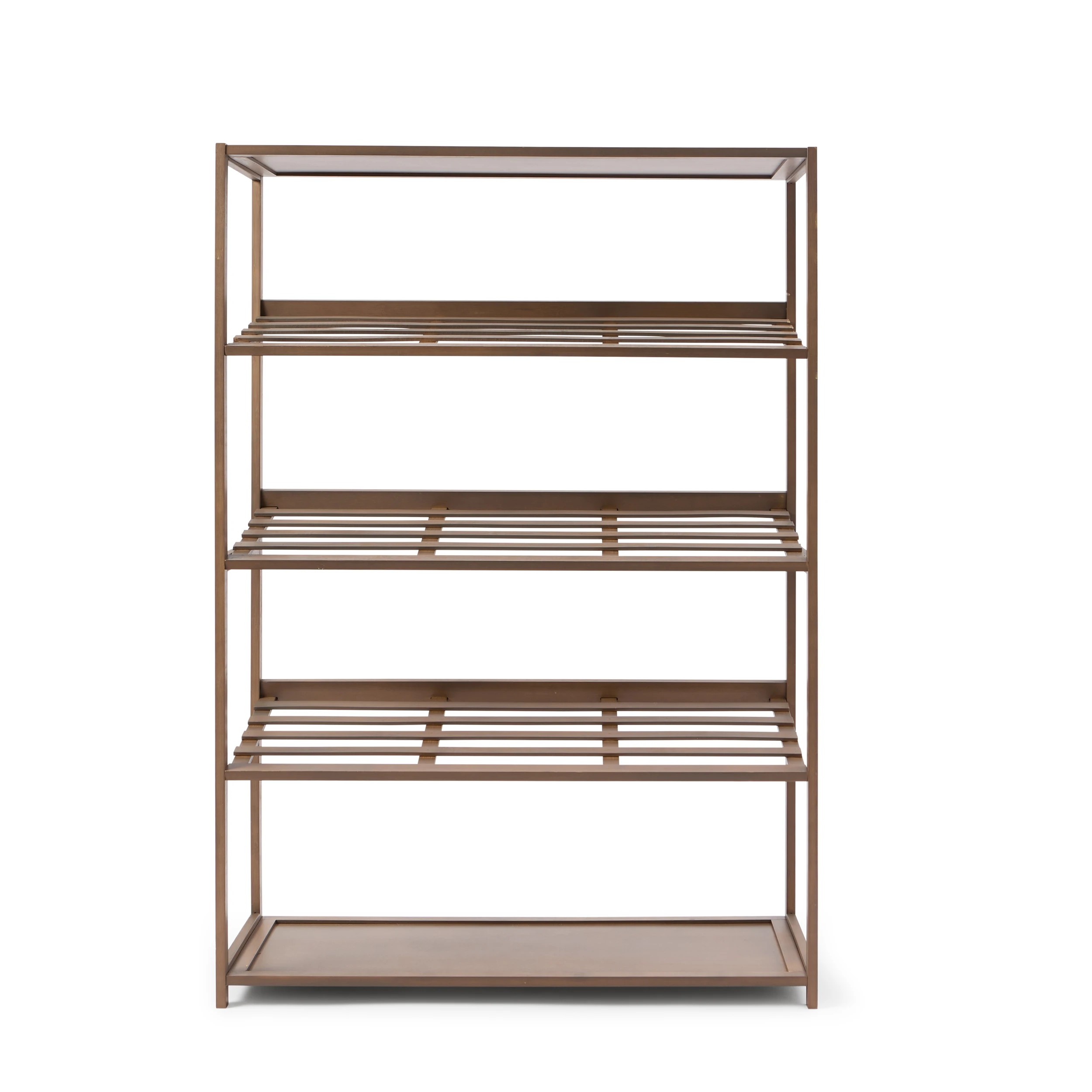 3 5 Tier Walnut Look Shoe Rack, 3 of 8
