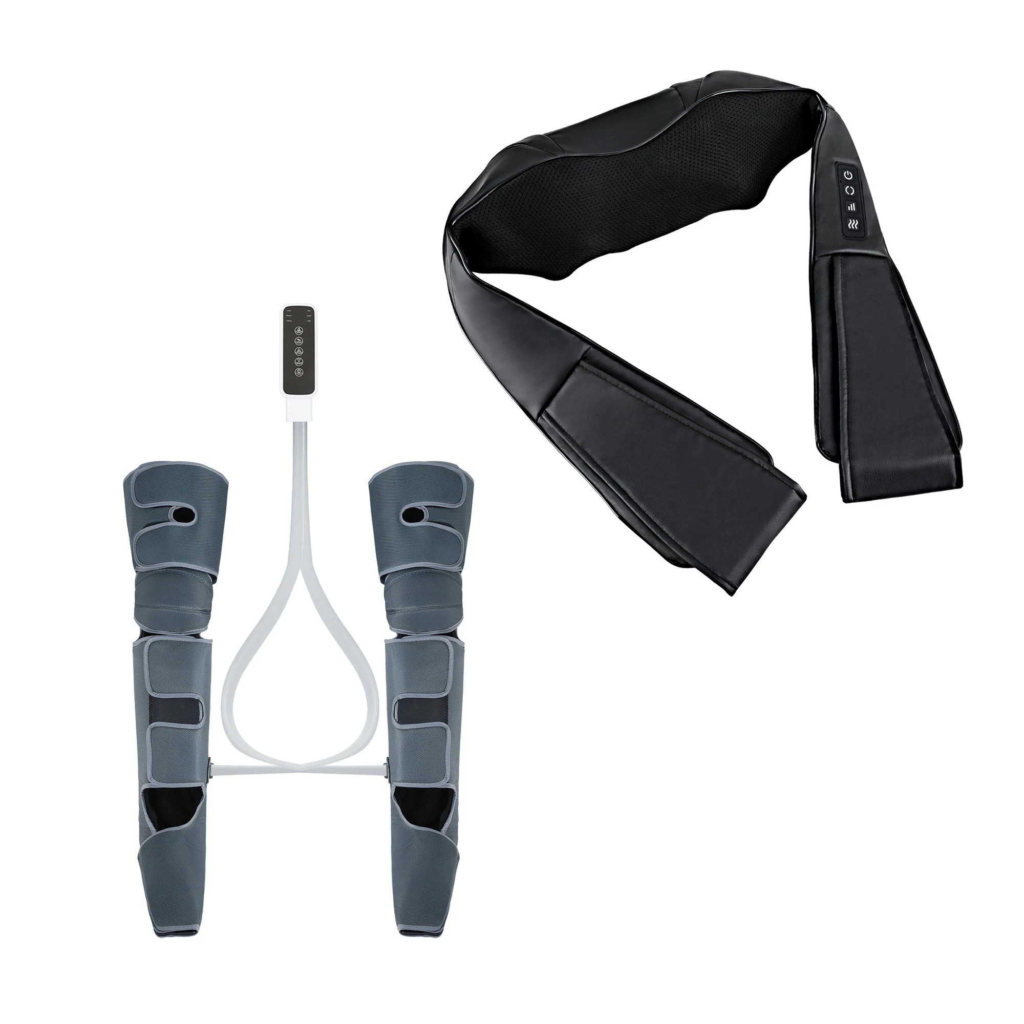 3 Livemor Electric Leg Foot Massager Air Wrap With Shiatsu Neck Massager Heating - Black, 3 of 3