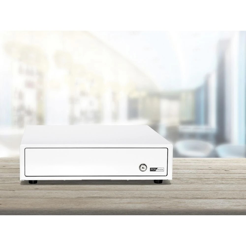 6 POS-mate Cash Drawer Push to Open Gloss White, 6 of 7