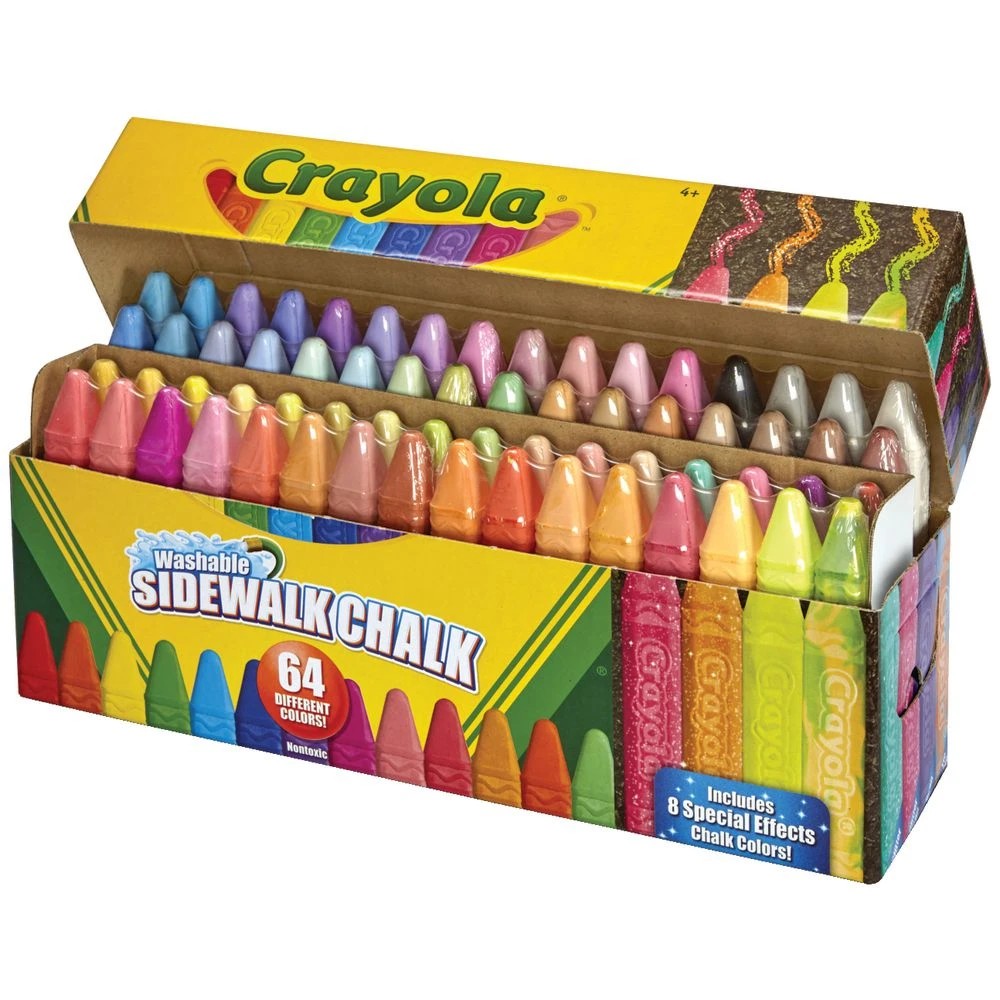 2 Crayola Washable Sidewalk Chalk 64 Pack, 2 of 4