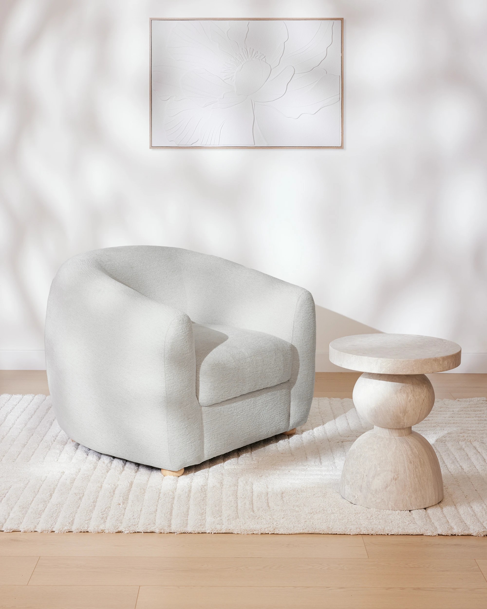 1 Hallie Lounge Chair - Cream, 1 of 9