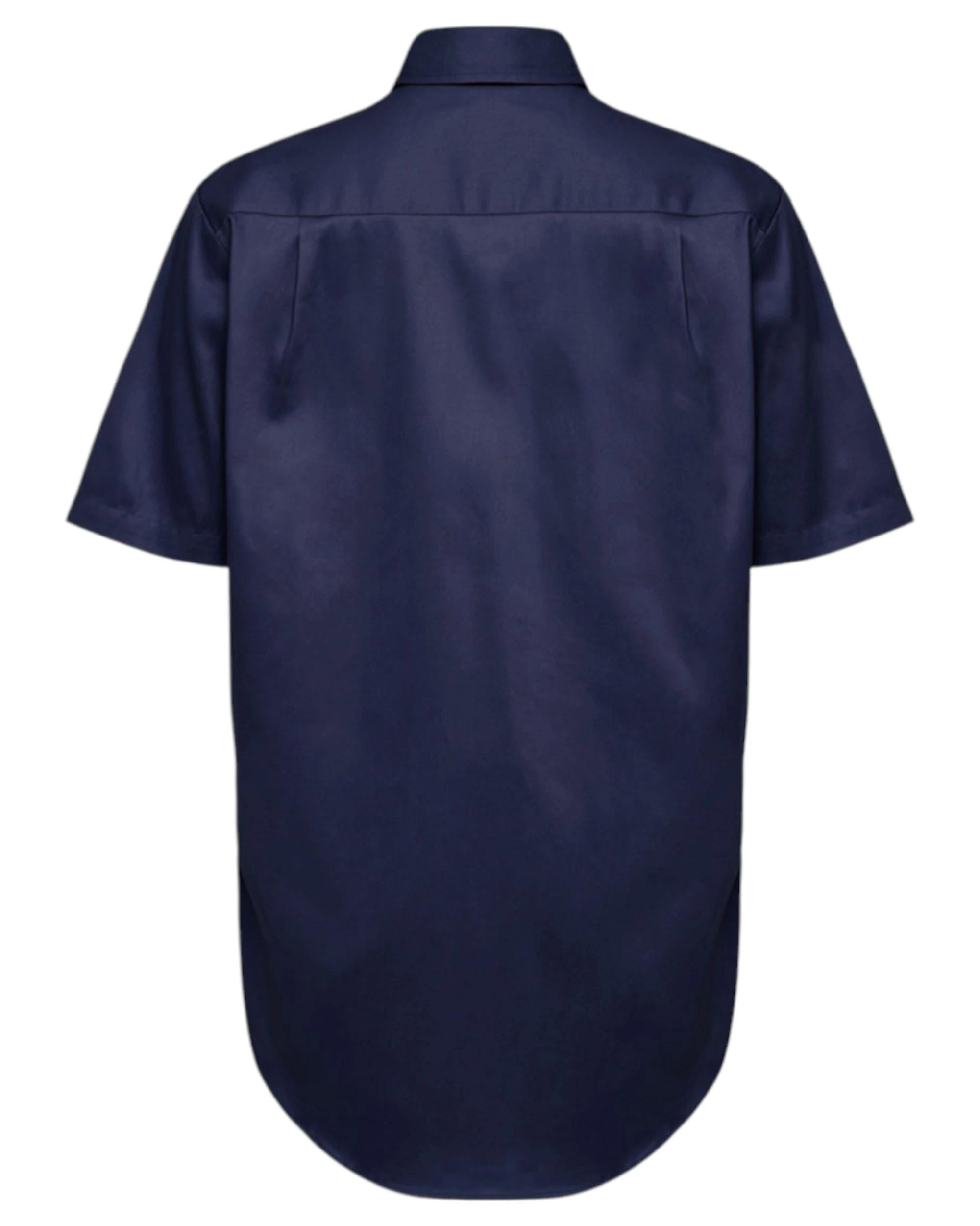 4 Hard Yakka 2 Pack Mens Short Sleeve Lightweight Drill Ventilated Shirt NAVY, 4 of 6