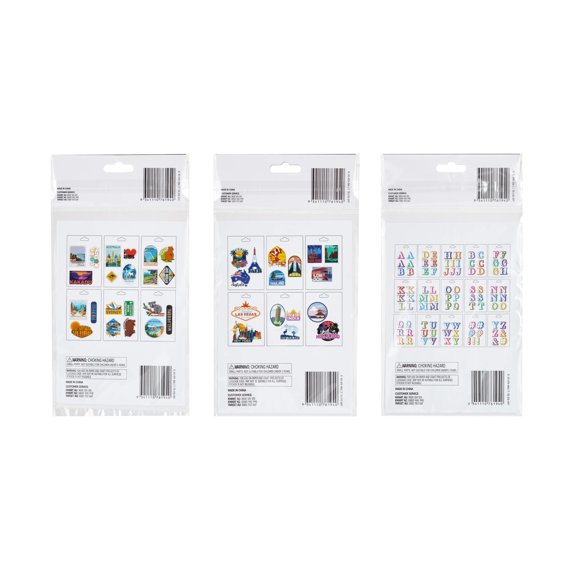 10 Travel Stickers - Assorted, 10 of 10